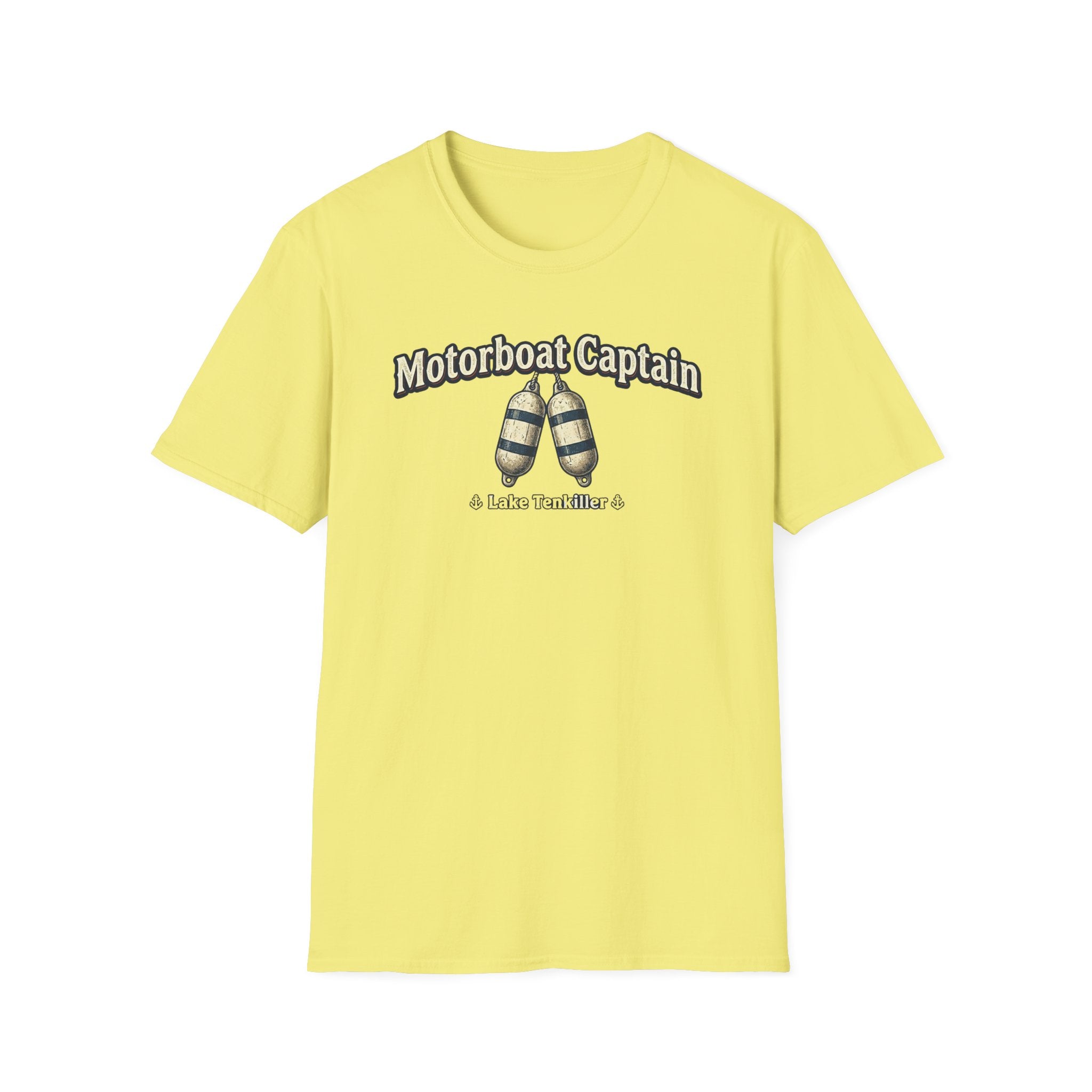 Motorboat Captain T‑Shirt – Lake Life Nautical Tee with Buoy Design