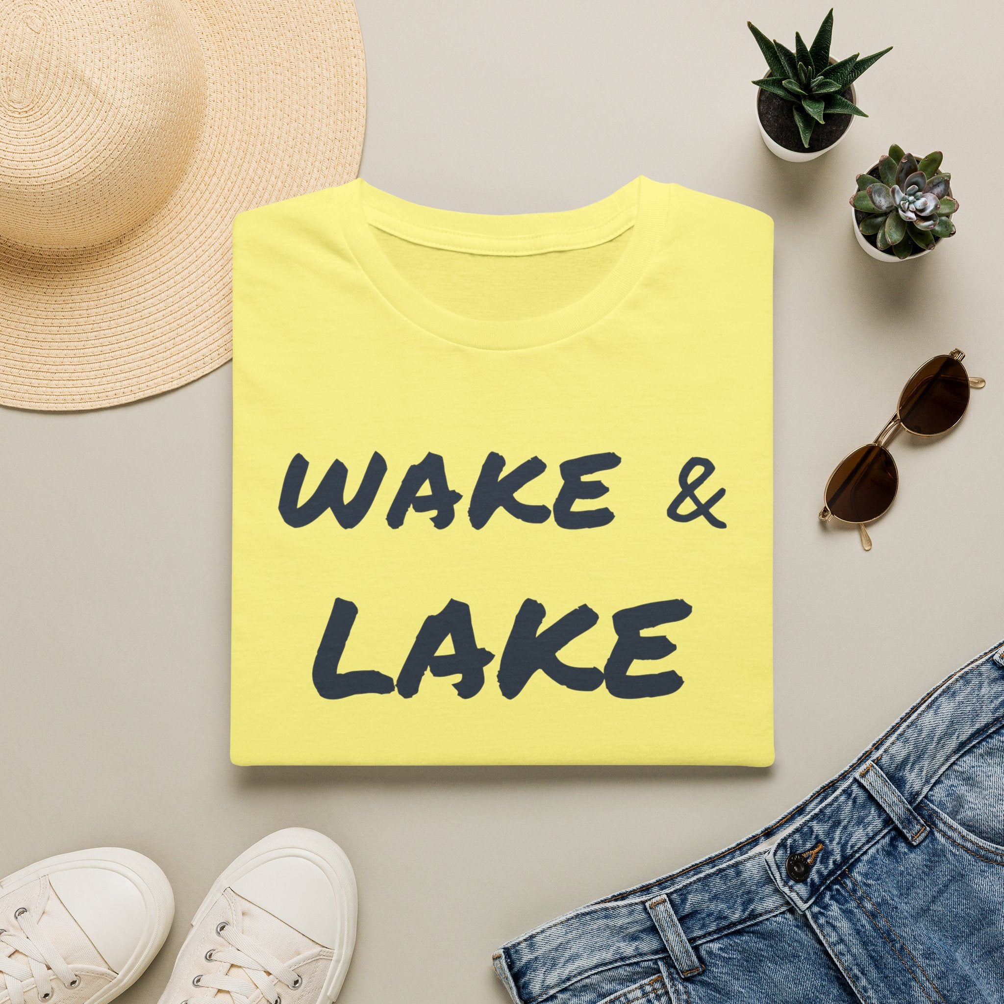 Wake & Lake T‑Shirt — Relaxed Lakeside Vacation Tee