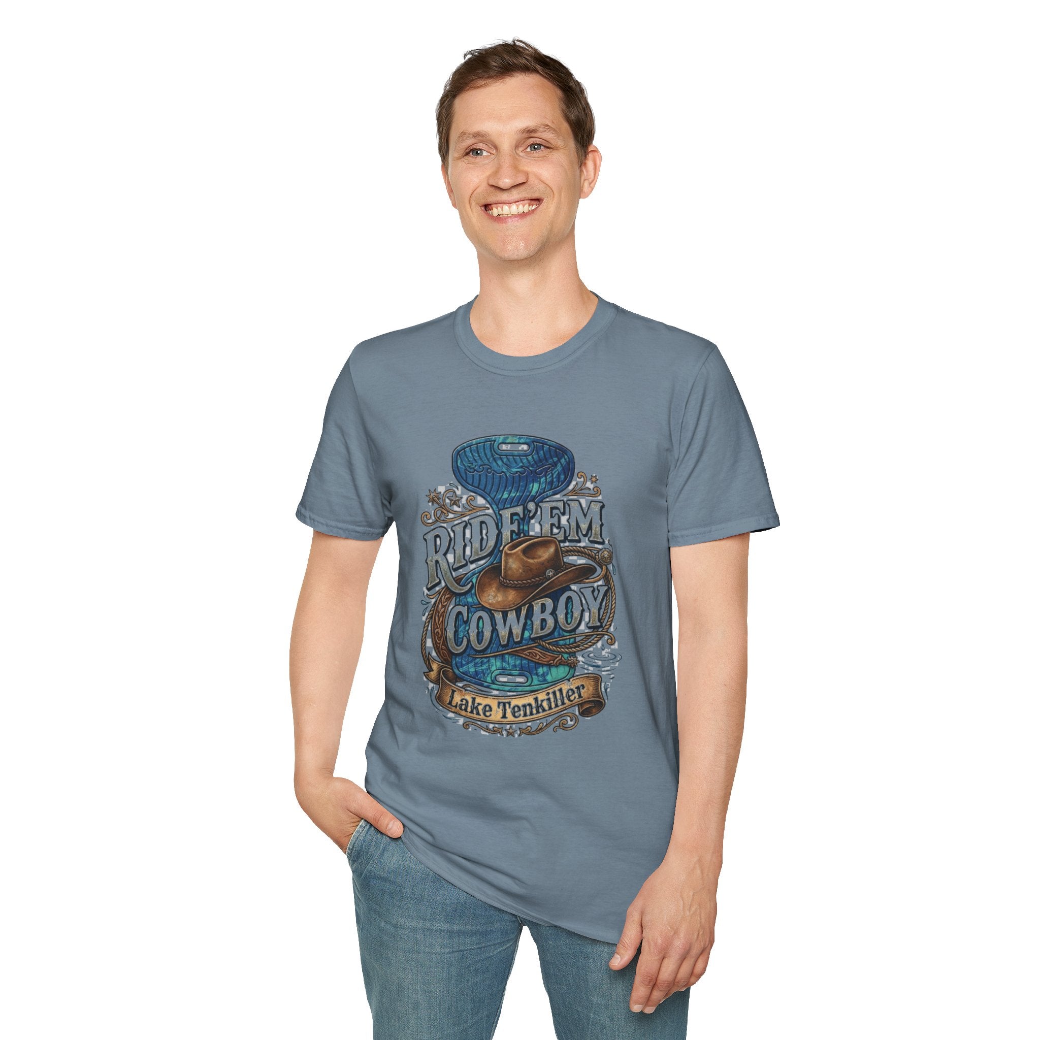 Water Saddle T-Shirt — "Ride 'Em Cowboy" Western Graphic Tee