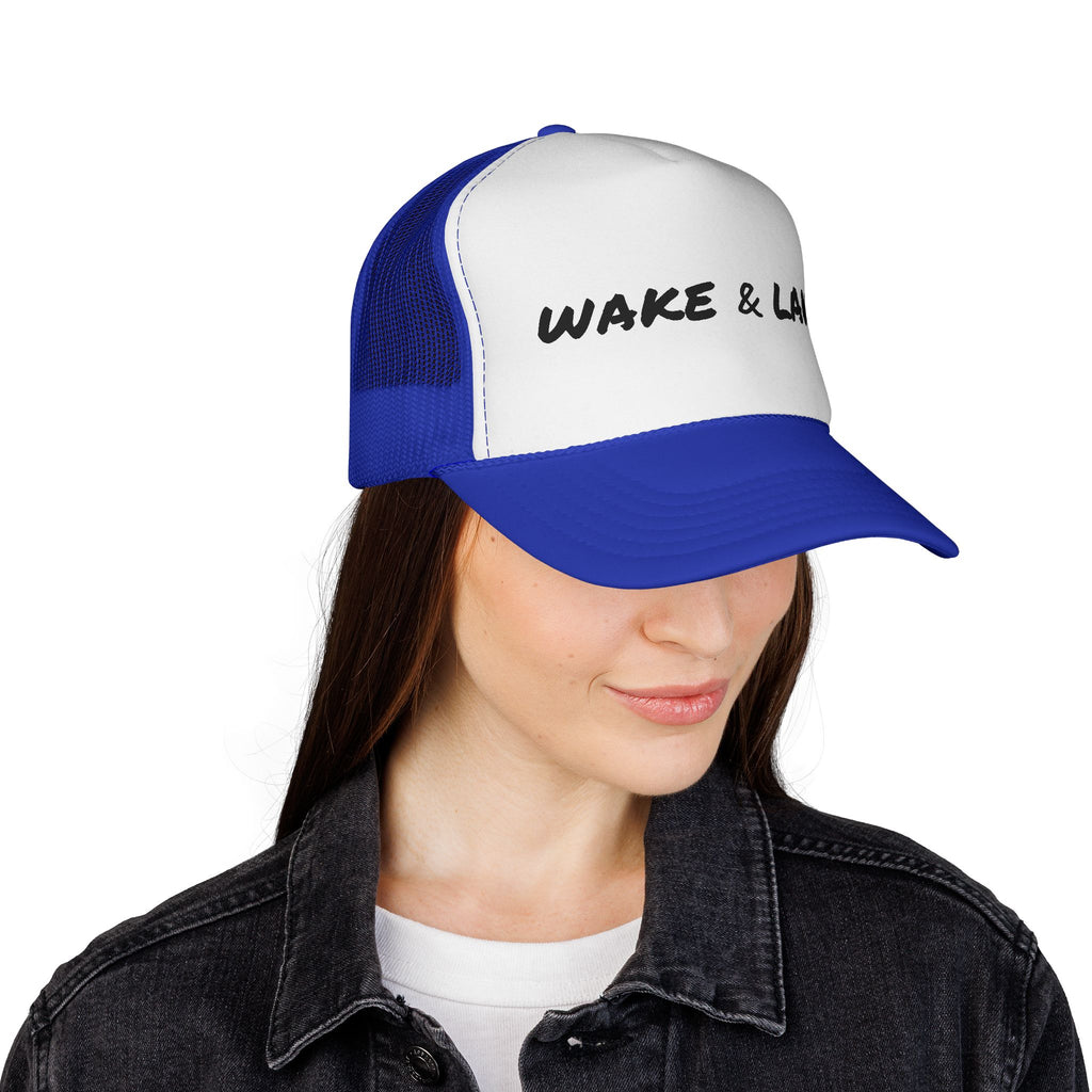 Wake & Lake Trucker Cap — Retro Lake Life Mesh Hat