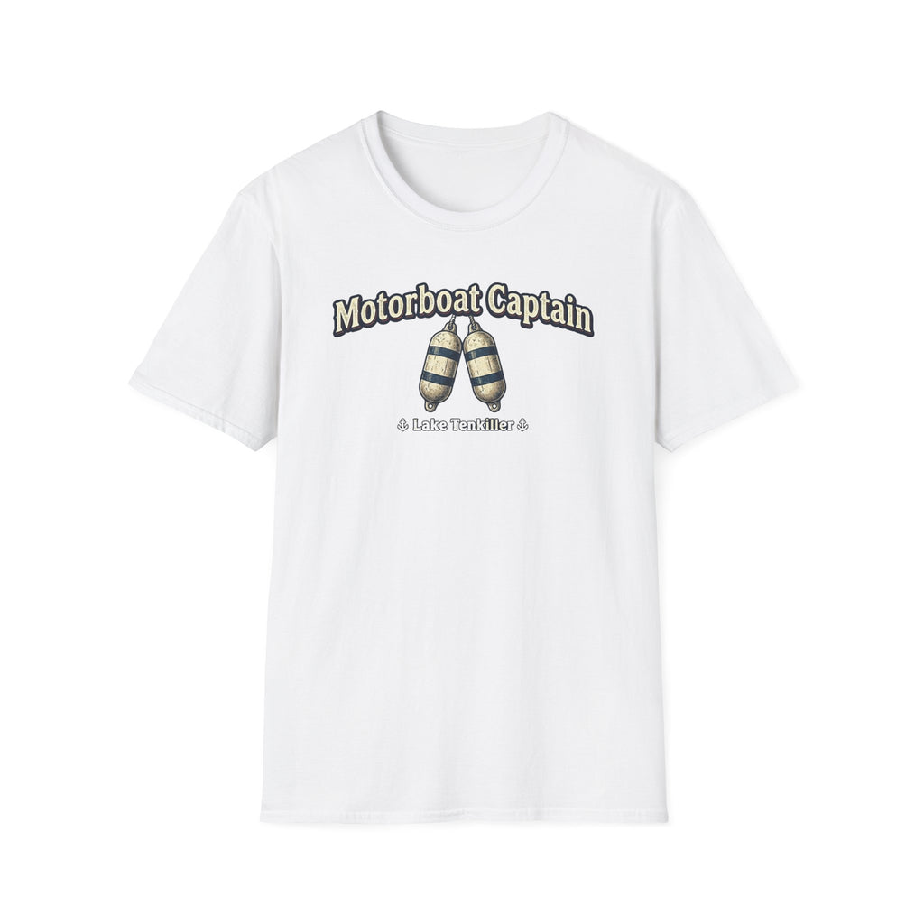 Motorboat Captain T‑Shirt – Lake Life Nautical Tee with Buoy Design