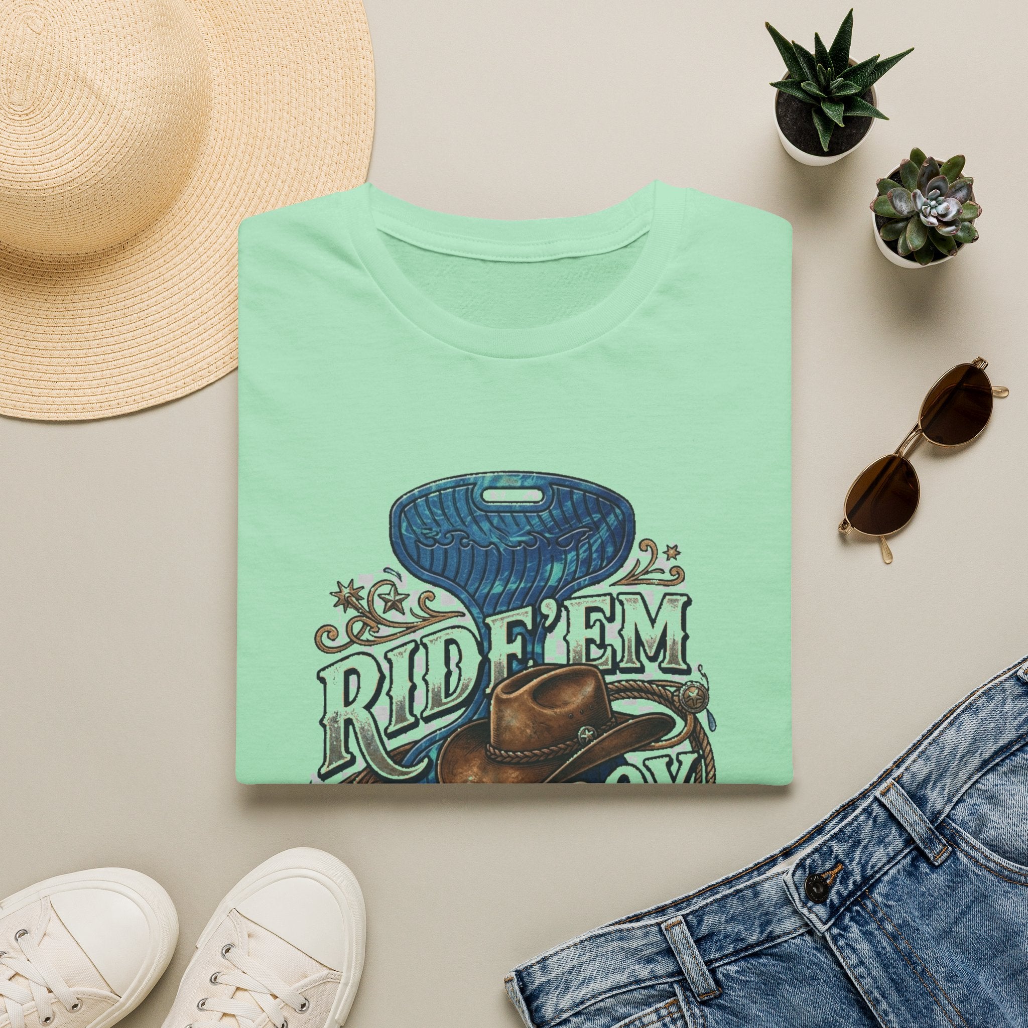 Water Saddle T-Shirt — "Ride 'Em Cowboy" Western Graphic Tee