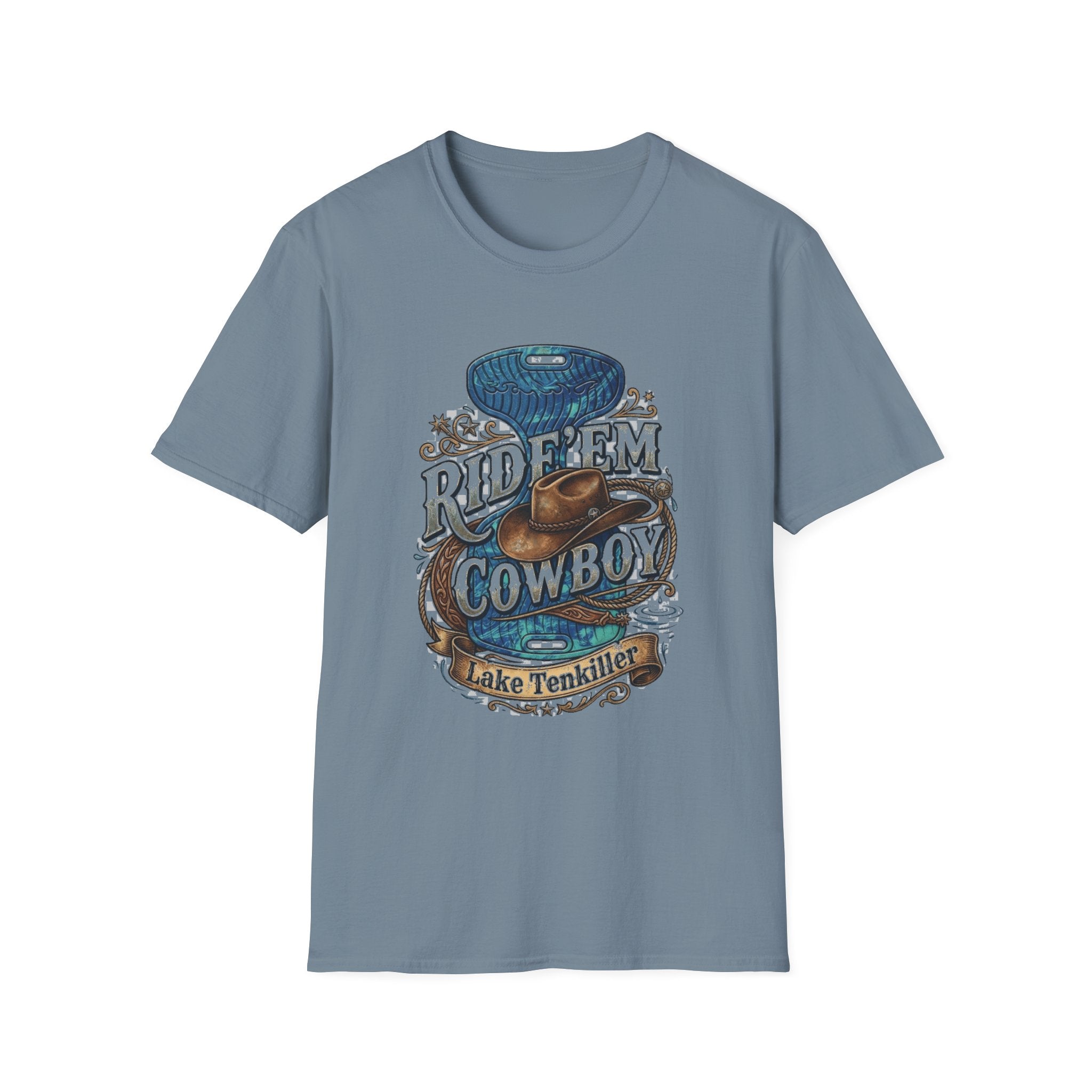 Water Saddle T-Shirt — "Ride 'Em Cowboy" Western Graphic Tee