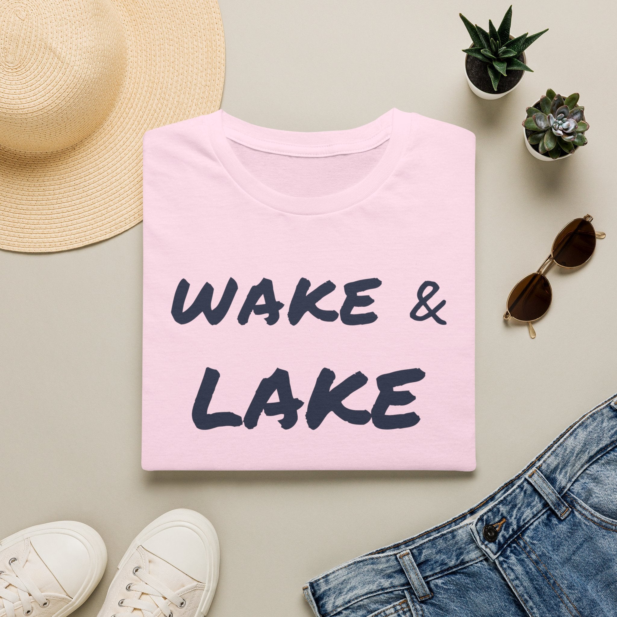 Wake & Lake T‑Shirt — Relaxed Lakeside Vacation Tee