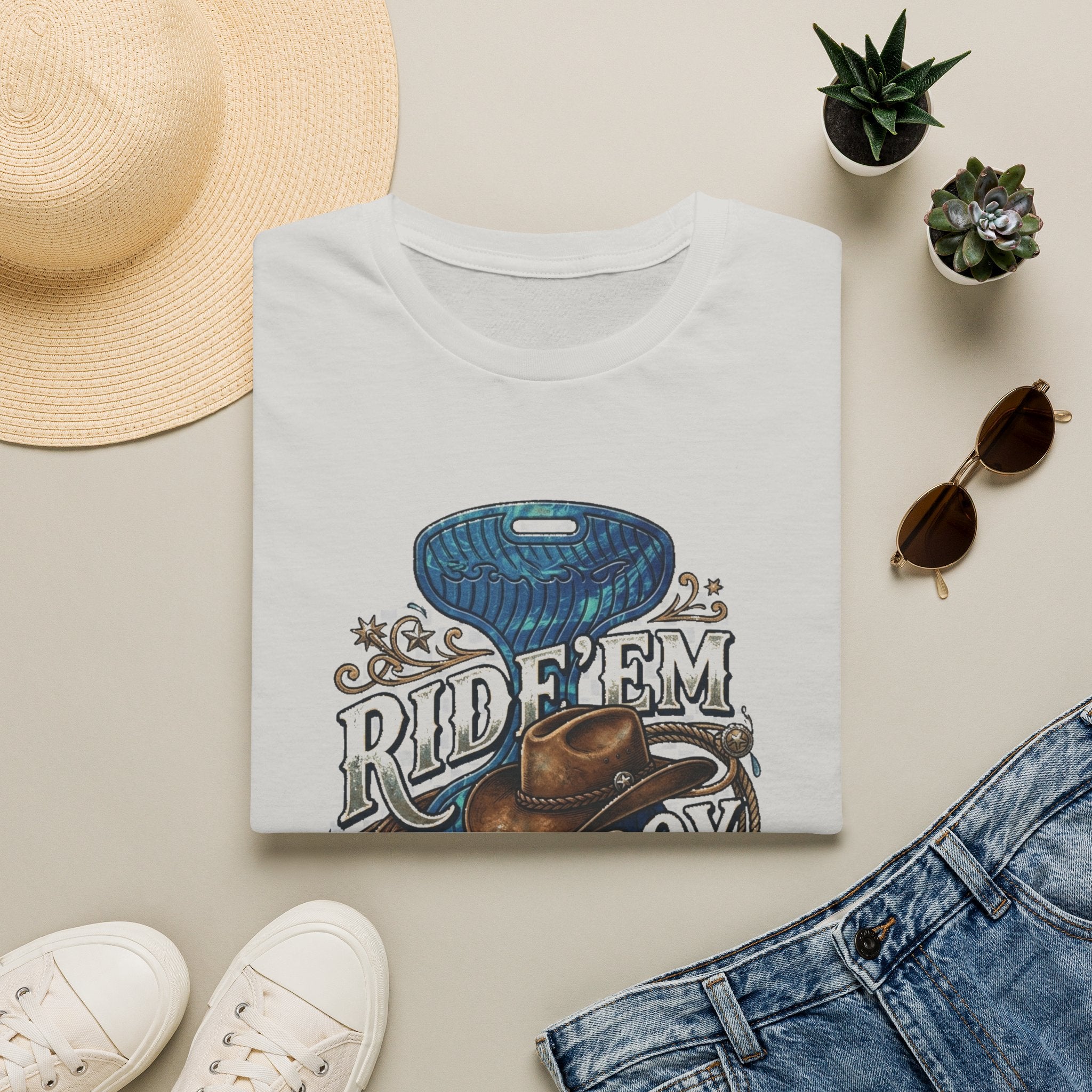 Water Saddle T-Shirt — "Ride 'Em Cowboy" Western Graphic Tee