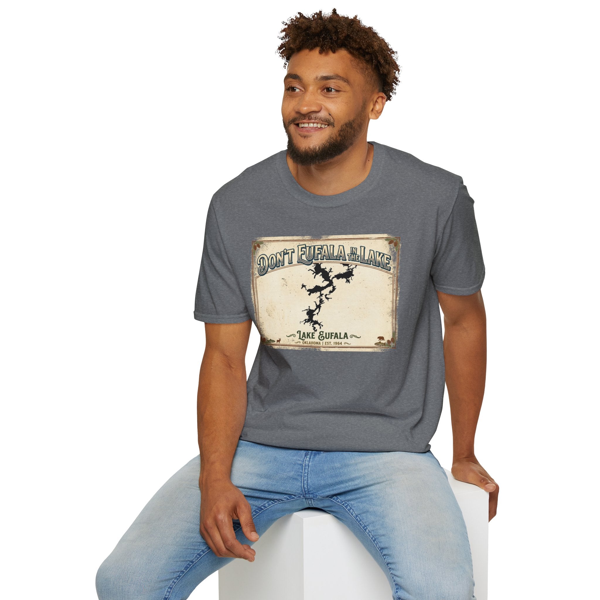 Don’t Eufala in the Lake T-Shirt — Vintage Lake Map Tee