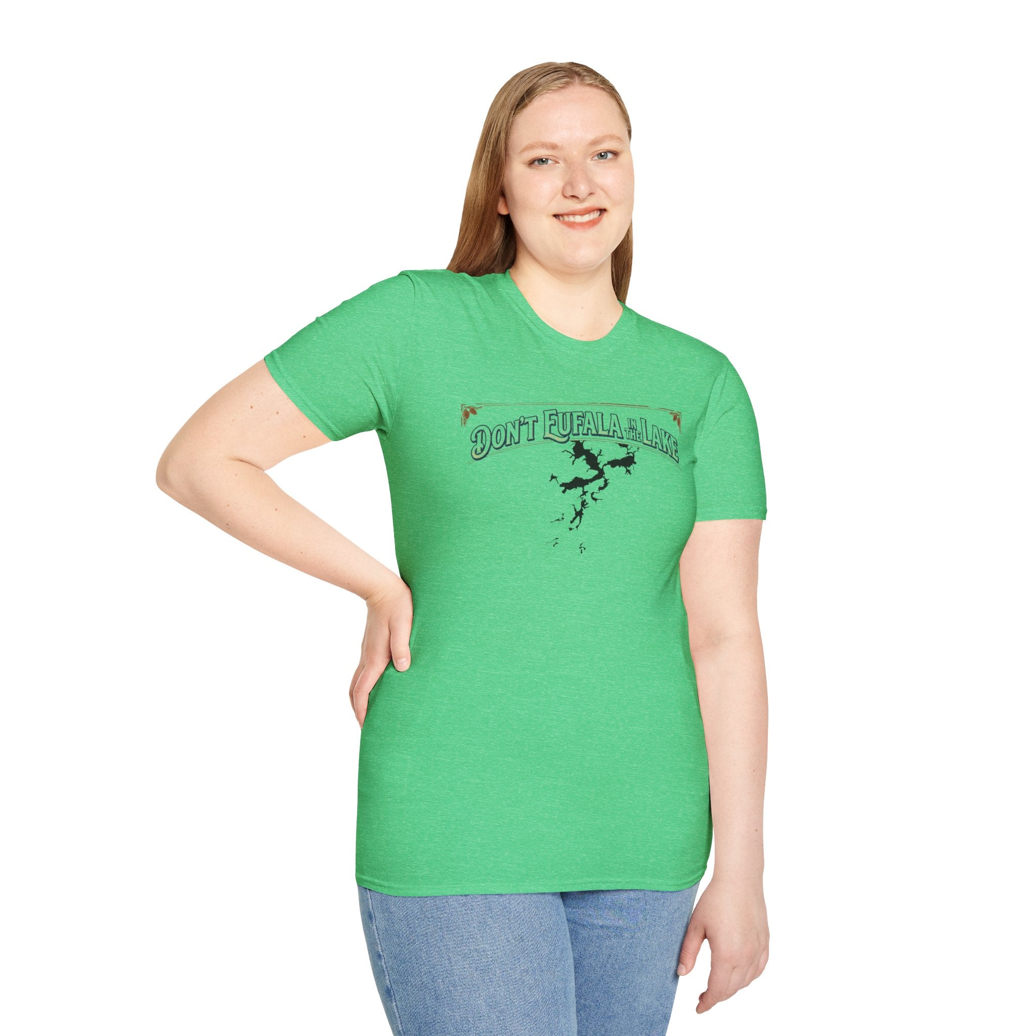 Don't Eufala in the Lake T-Shirt — Funny Eufala Lake Map Tee for Boaters & Locals