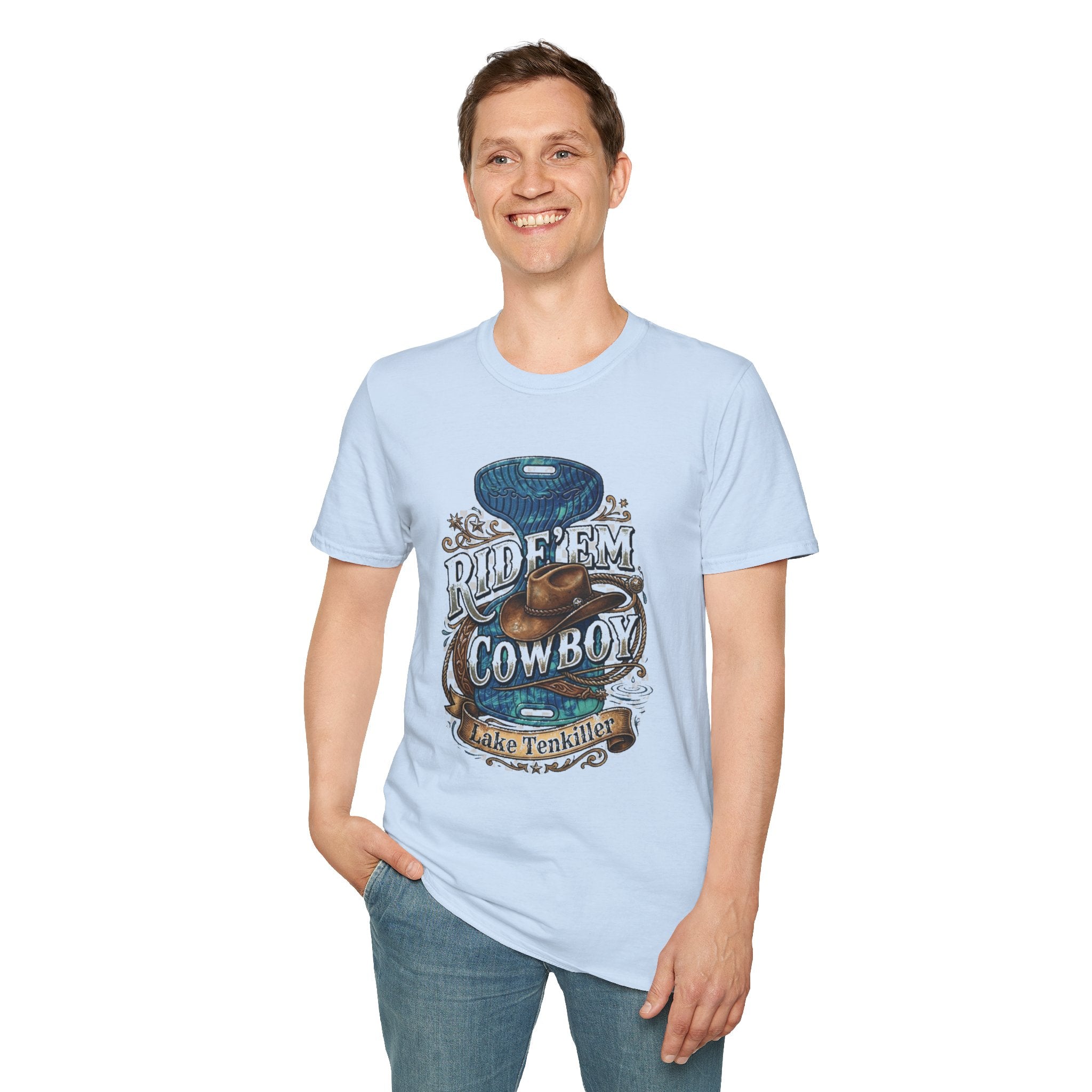 Water Saddle T-Shirt — "Ride 'Em Cowboy" Western Graphic Tee