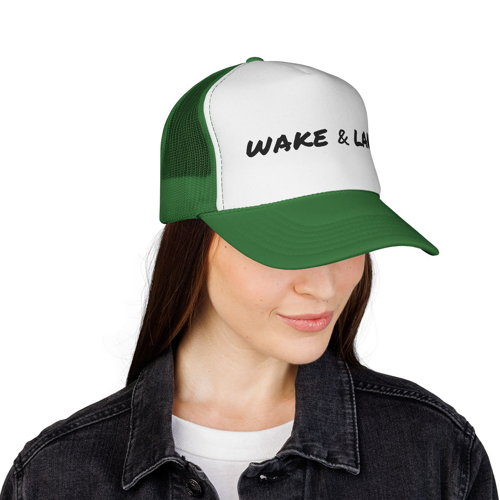 Wake & Lake Trucker Cap — Retro Lake Life Mesh Hat