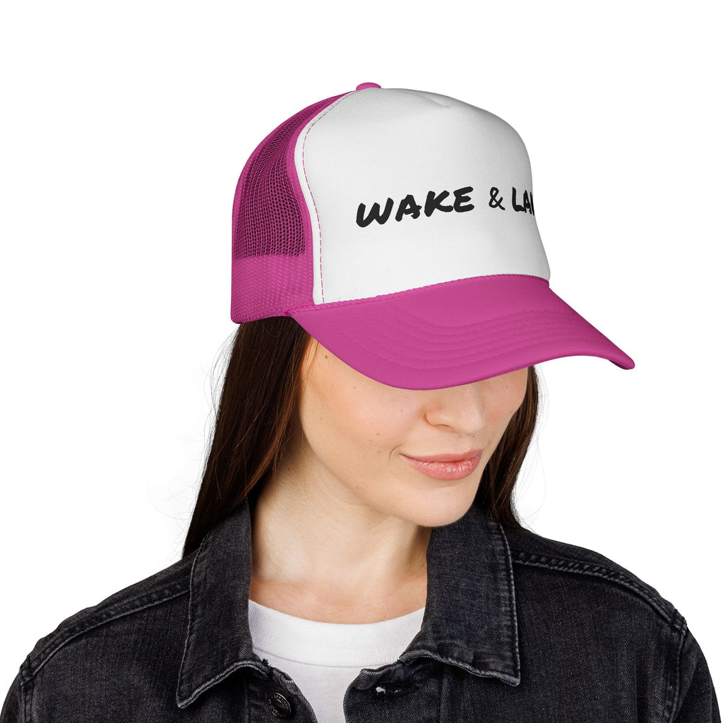 Wake & Lake Trucker Cap — Retro Lake Life Mesh Hat