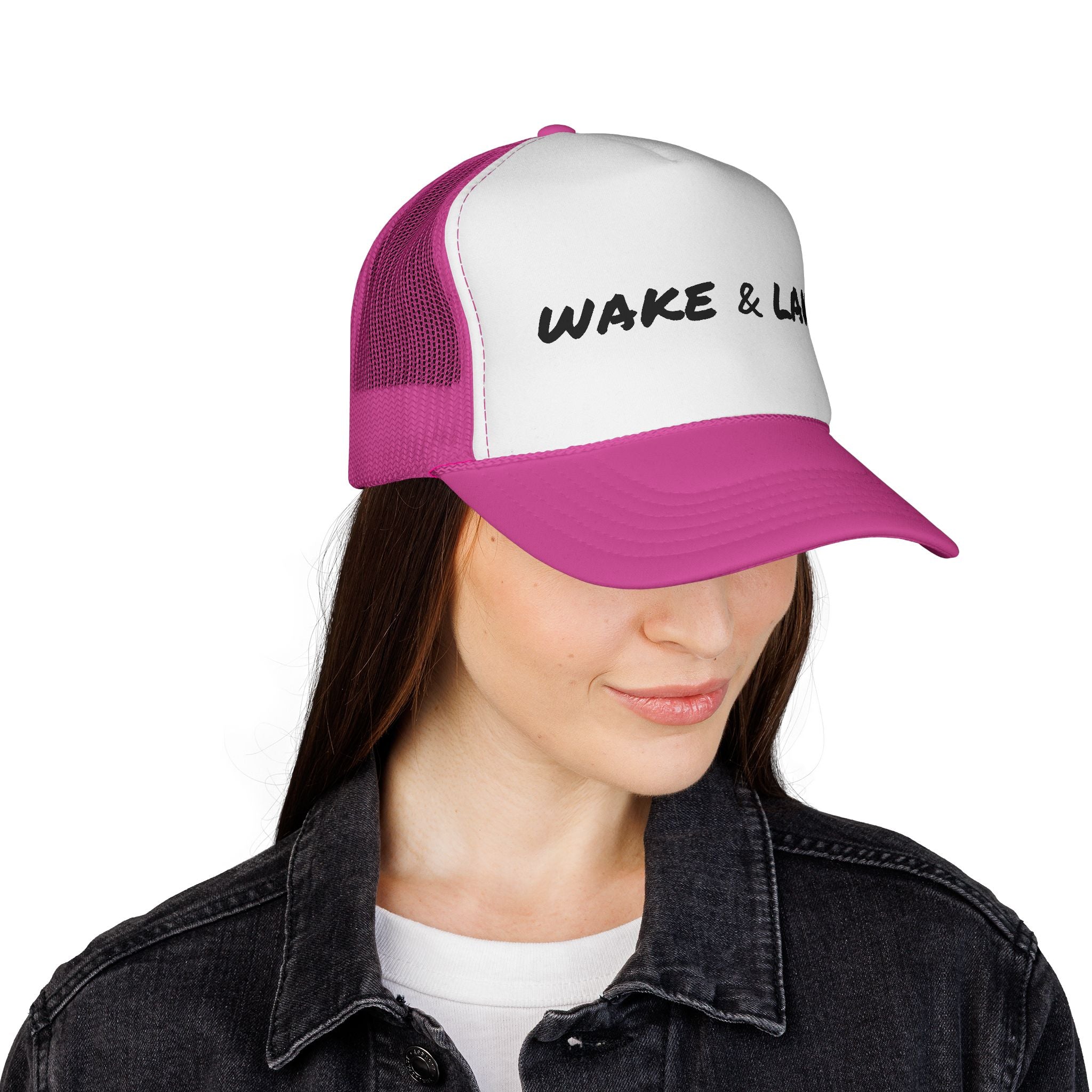 Wake & Lake Trucker Cap — Retro Lake Life Mesh Hat