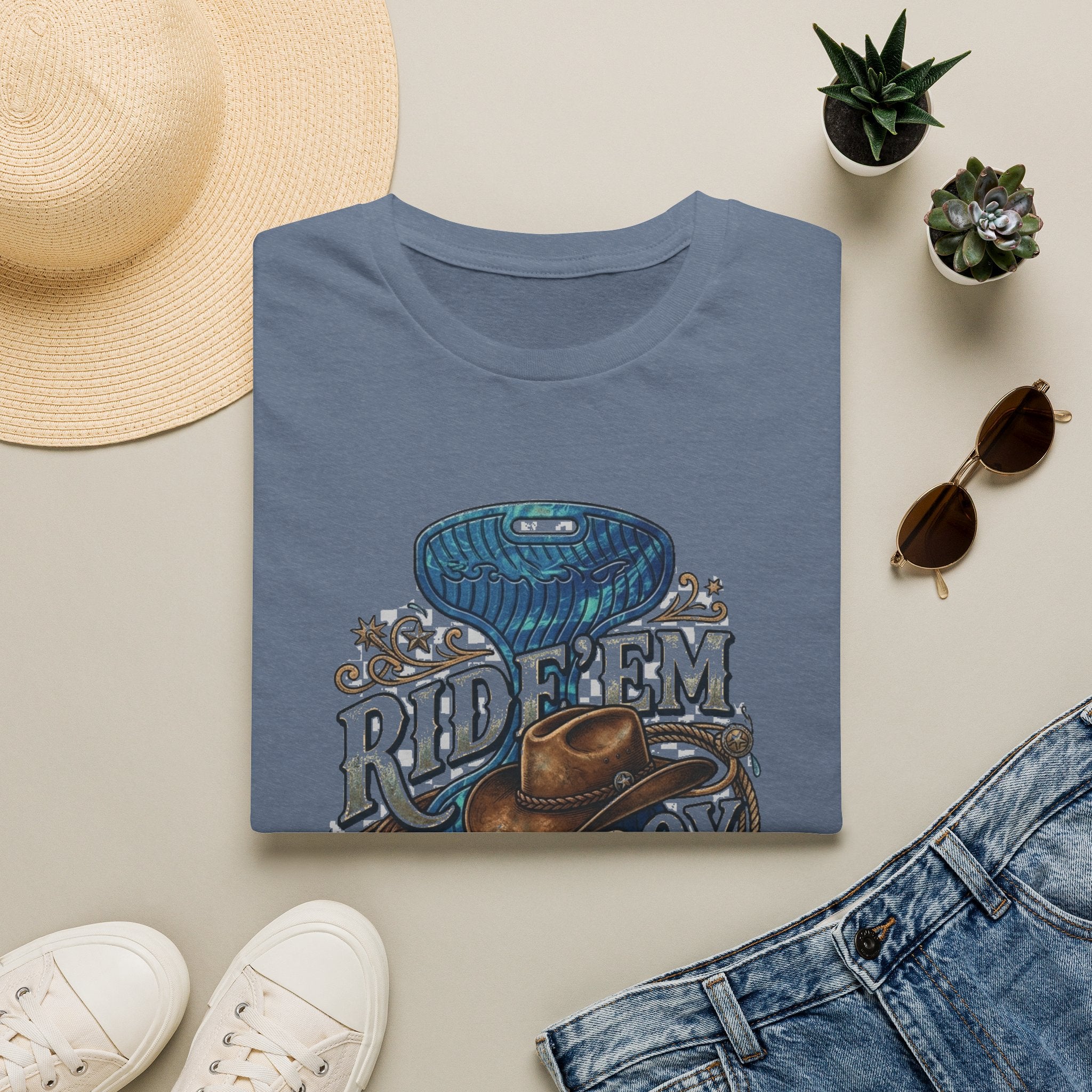 Water Saddle T-Shirt — "Ride 'Em Cowboy" Western Graphic Tee