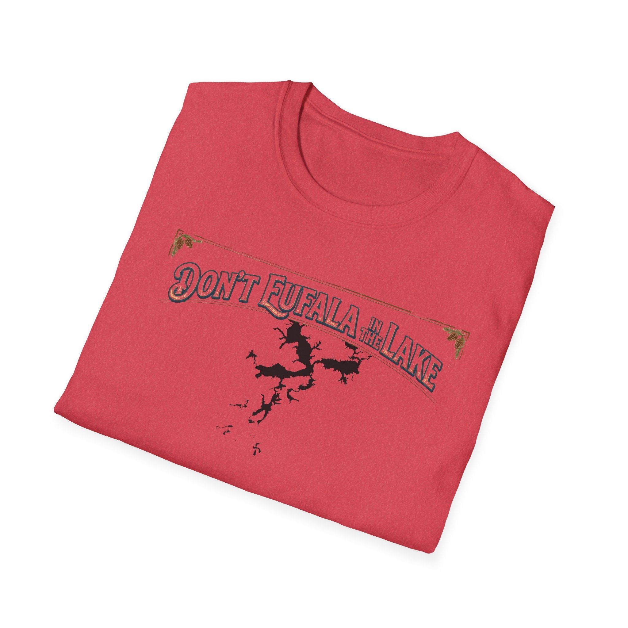 Don't Eufala in the Lake T-Shirt — Funny Eufala Lake Map Tee for Boaters & Locals