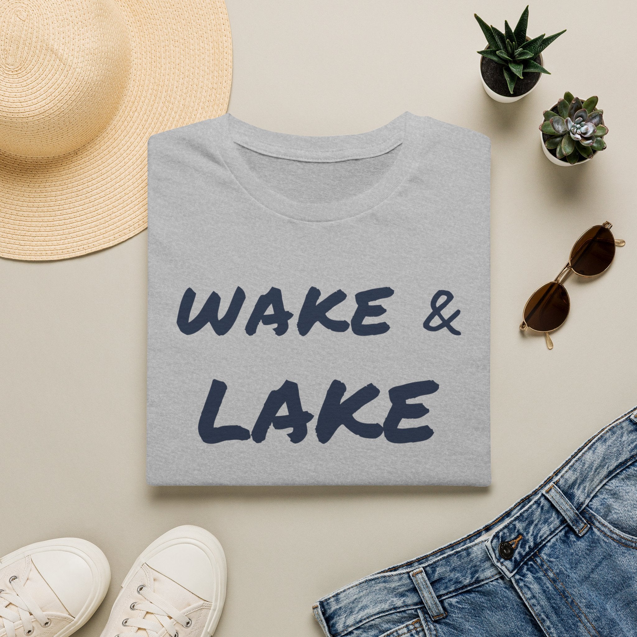 Wake & Lake T‑Shirt — Relaxed Lakeside Vacation Tee