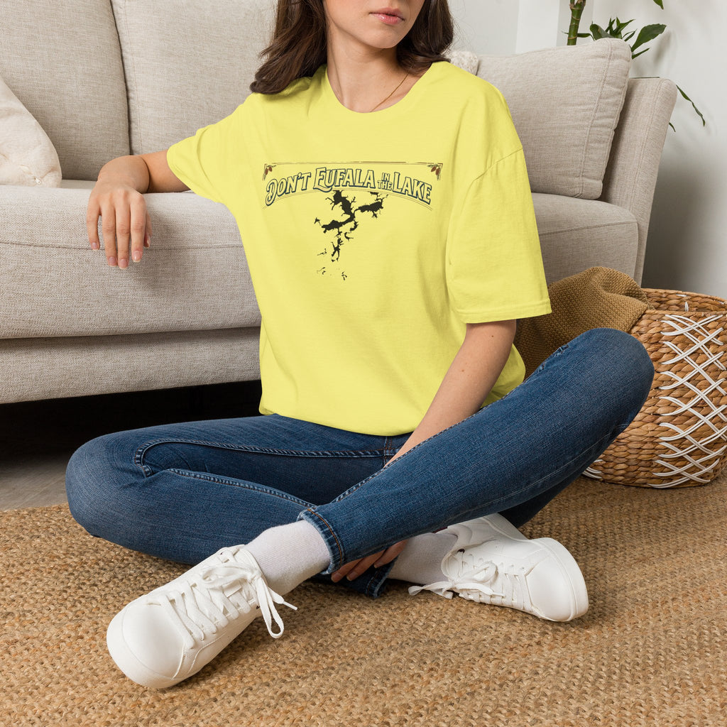 Don't Eufala in the Lake T-Shirt — Funny Eufala Lake Map Tee for Boaters & Locals