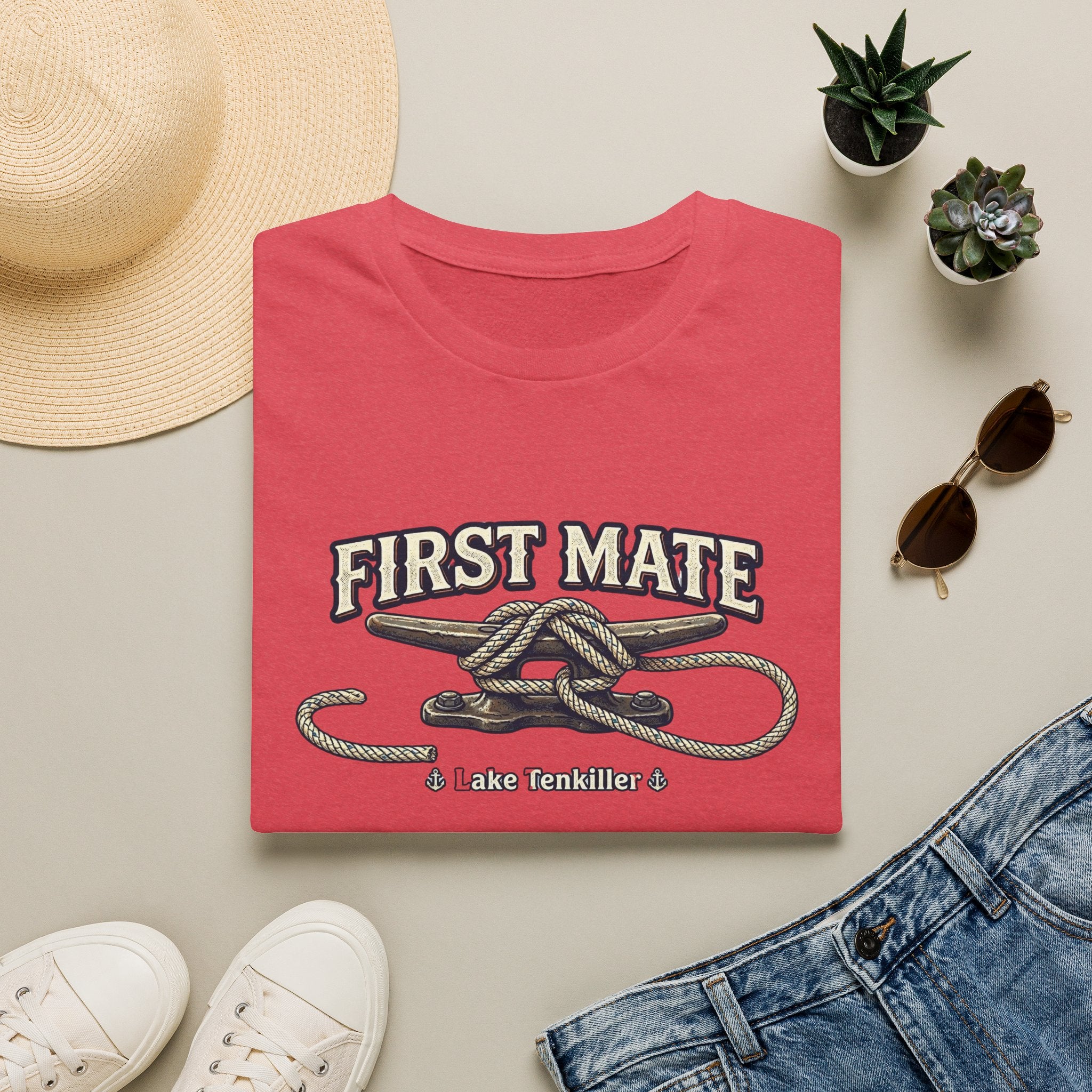 First Mate T-Shirt – Nautical Knot Crew Shirt (Lake Tankiller)