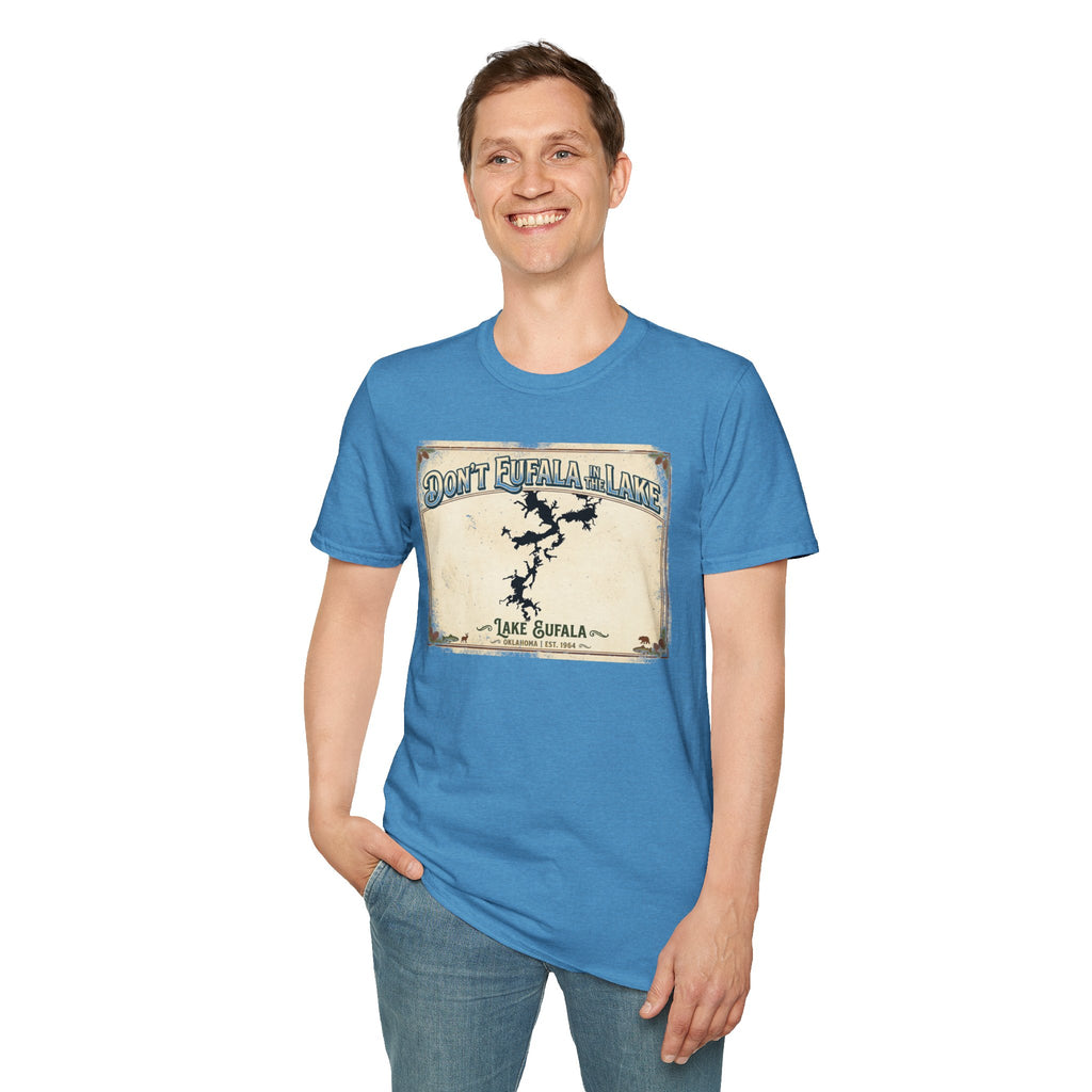 Don’t Eufala in the Lake T-Shirt — Vintage Lake Map Tee
