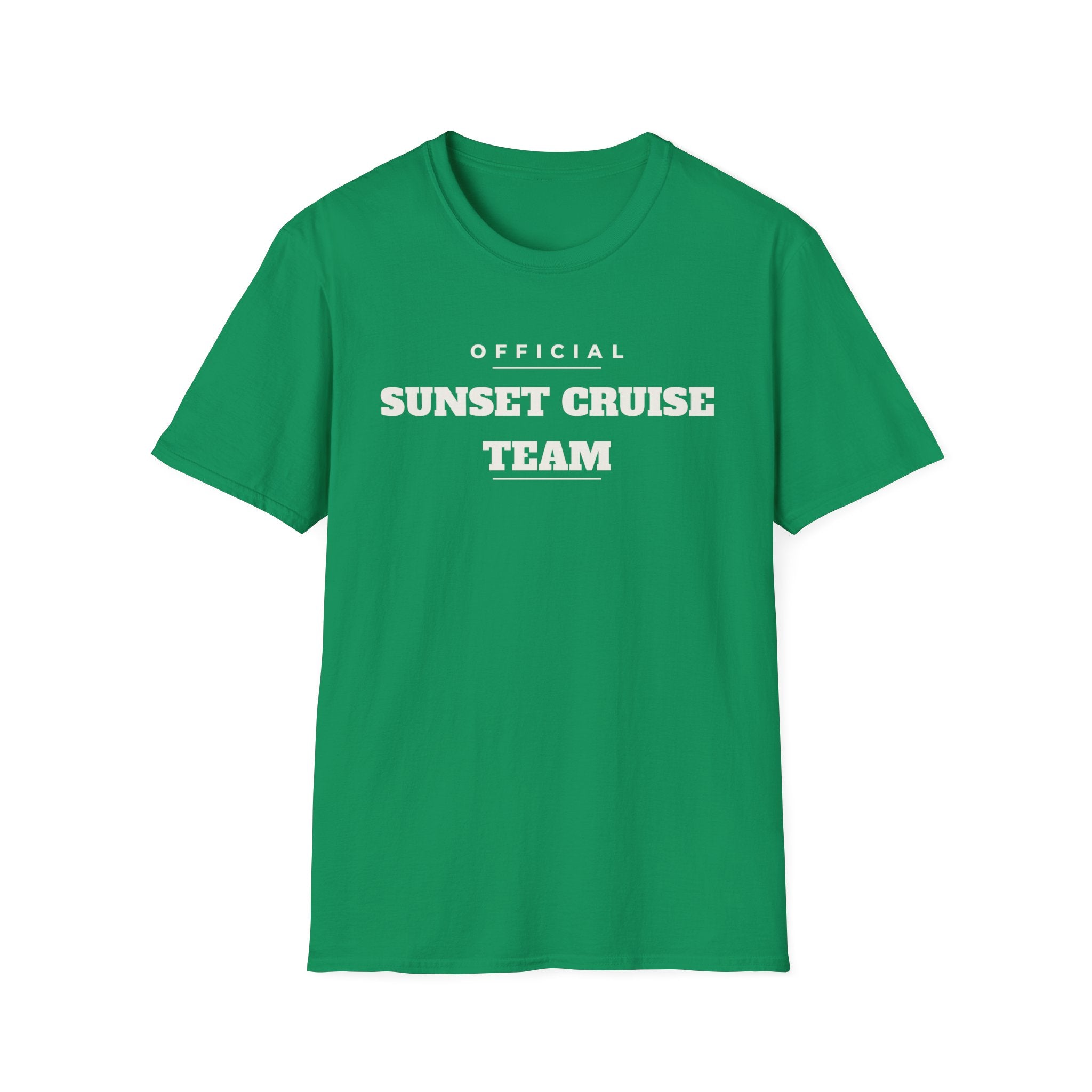 Sunset Cruise Team T-Shirt — 'Official' Crew Tee for Beach, Boat & Vacation