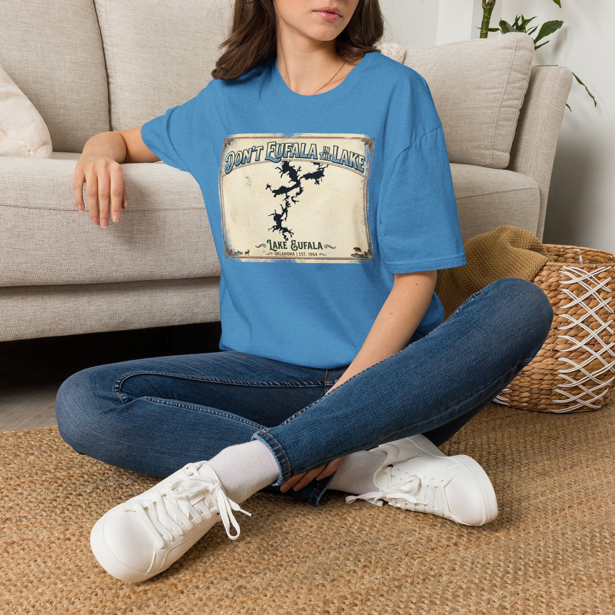 Don’t Eufala in the Lake T-Shirt — Vintage Lake Map Tee