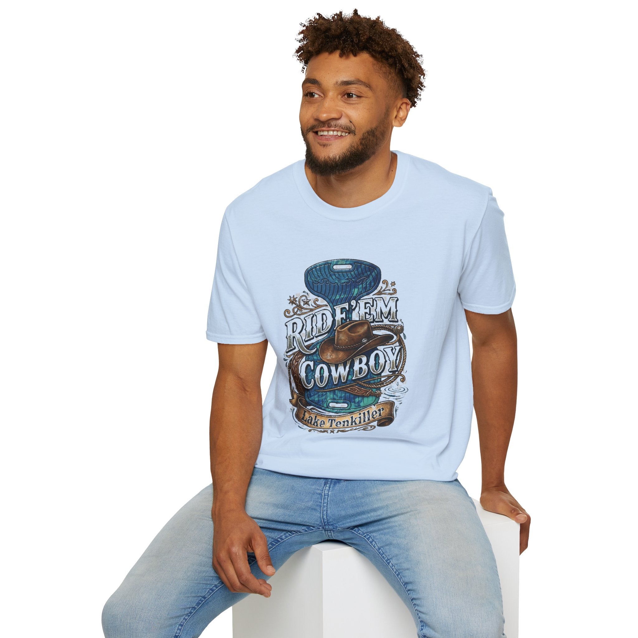 Water Saddle T-Shirt — "Ride 'Em Cowboy" Western Graphic Tee