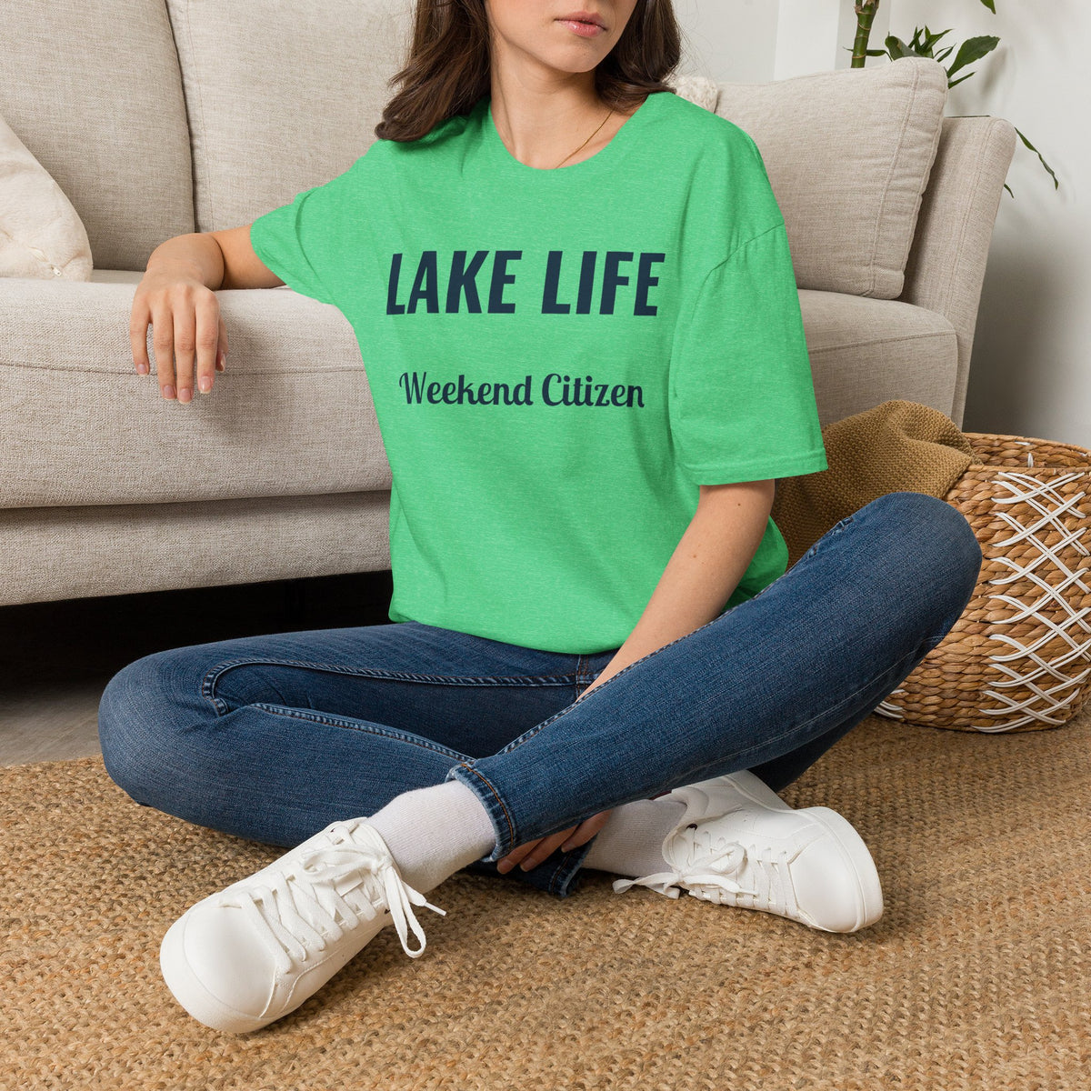 Lake Life Weekend Citizen T-Shirt t-shirt in Heather Irish Green — front view