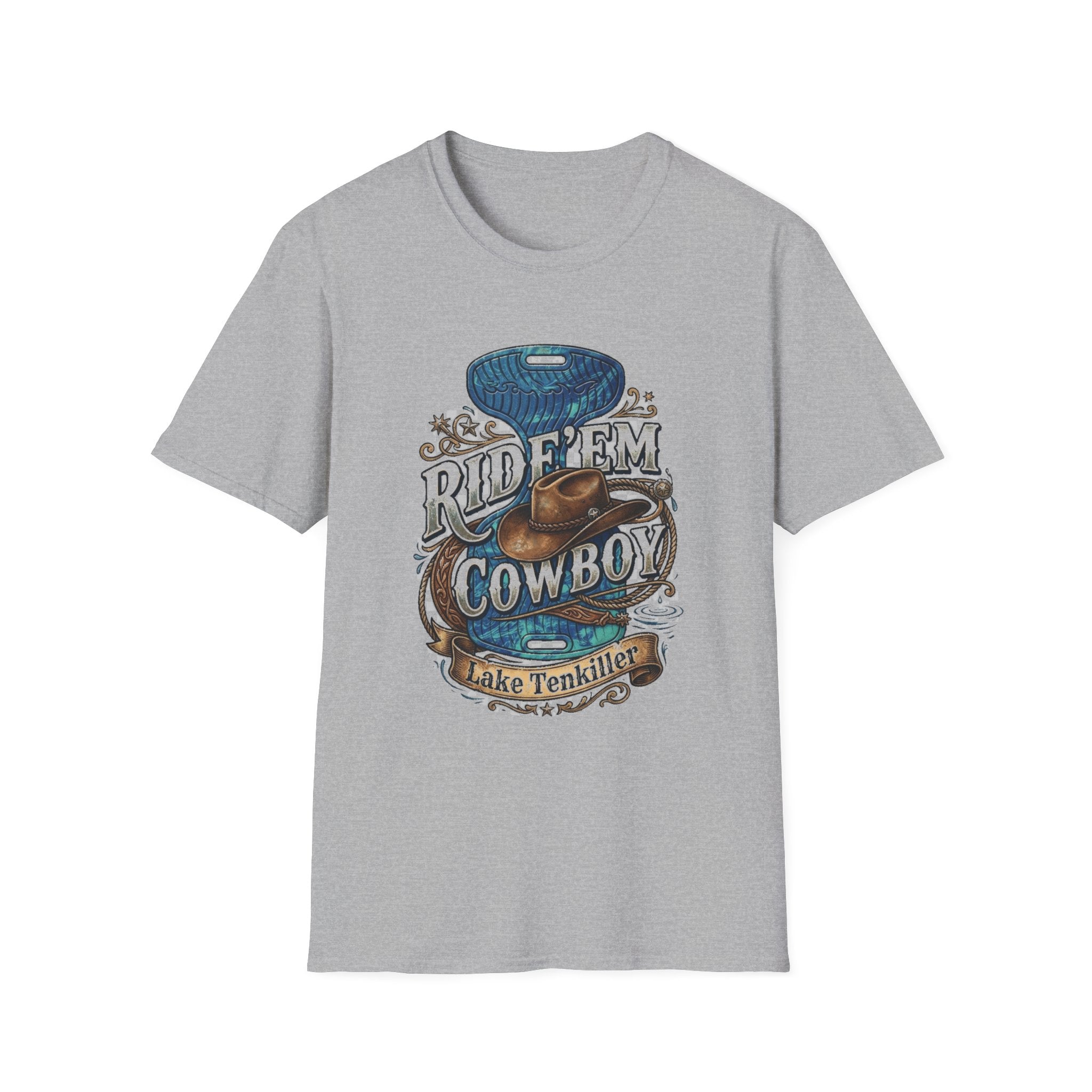 Water Saddle T-Shirt — "Ride 'Em Cowboy" Western Graphic Tee