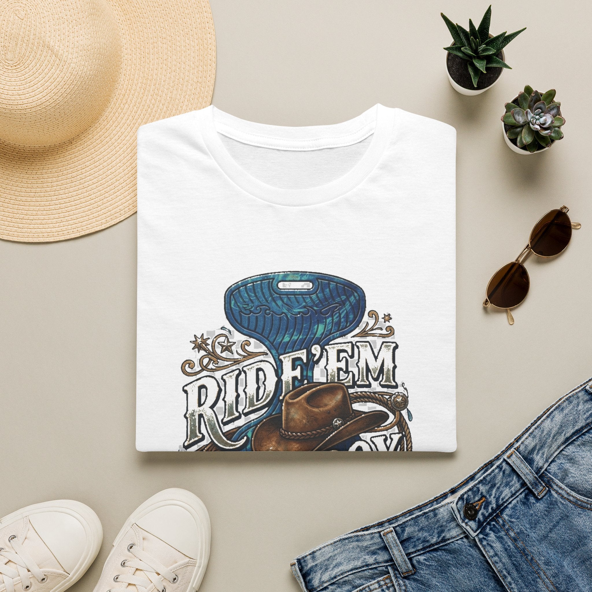 Water Saddle T-Shirt — "Ride 'Em Cowboy" Western Graphic Tee