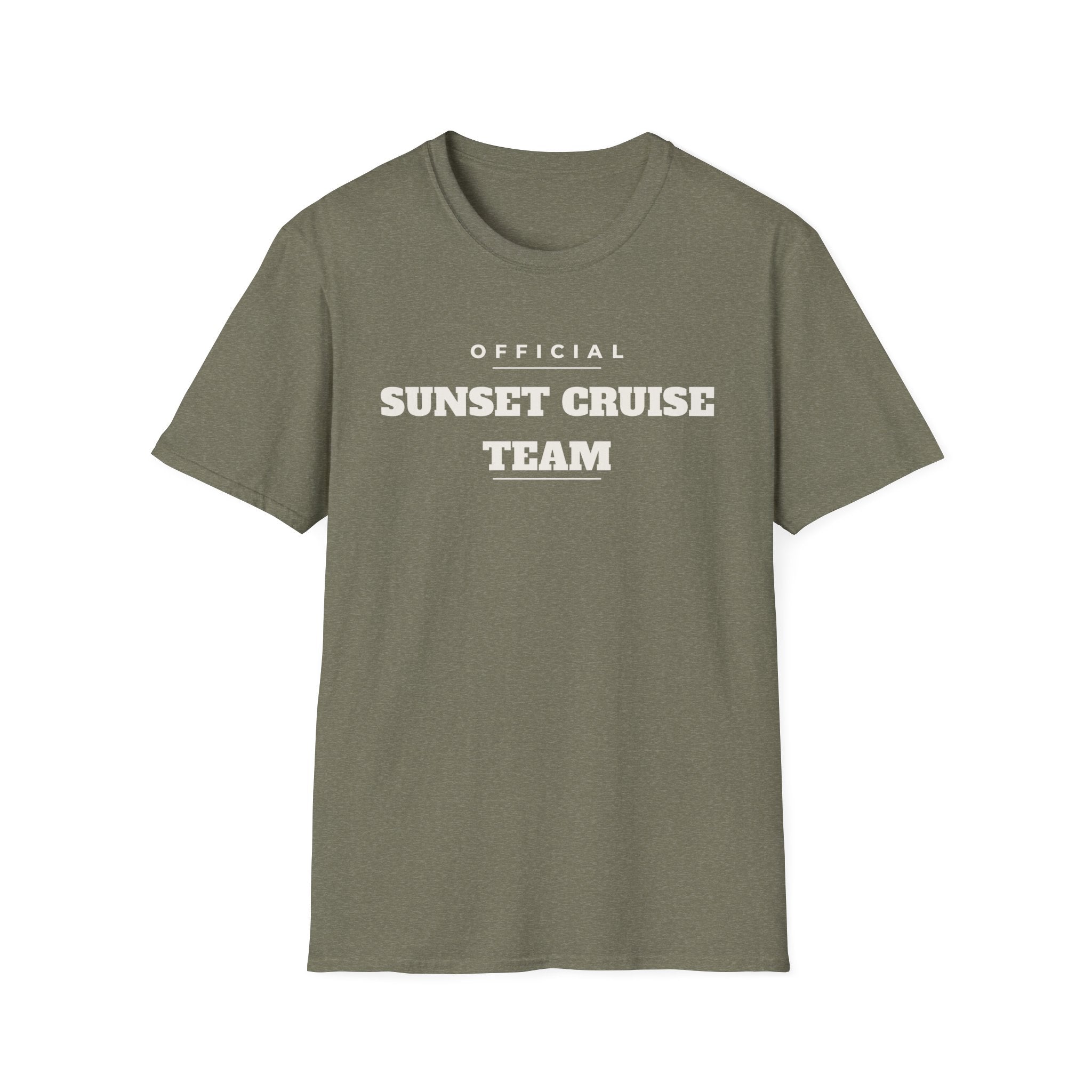 Sunset Cruise Team T-Shirt — 'Official' Crew Tee for Beach, Boat & Vacation