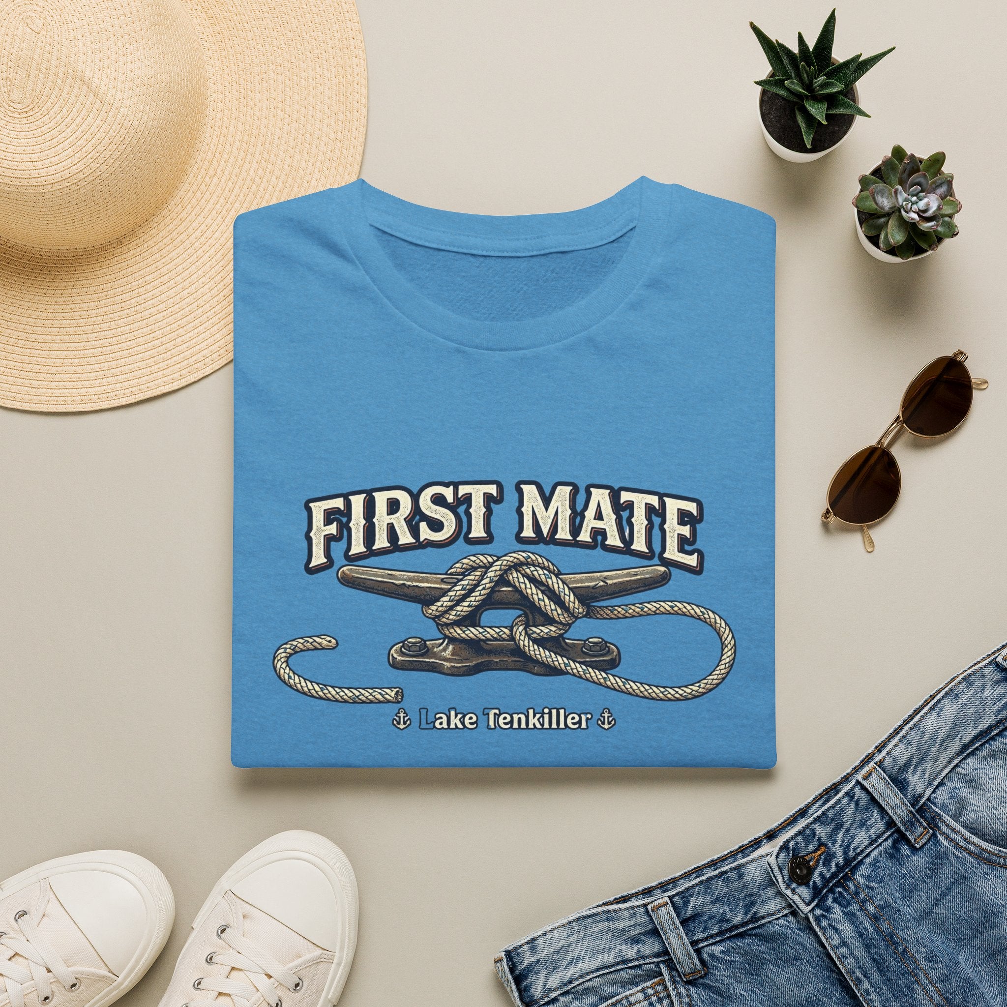 First Mate T-Shirt – Nautical Knot Crew Shirt (Lake Tankiller)