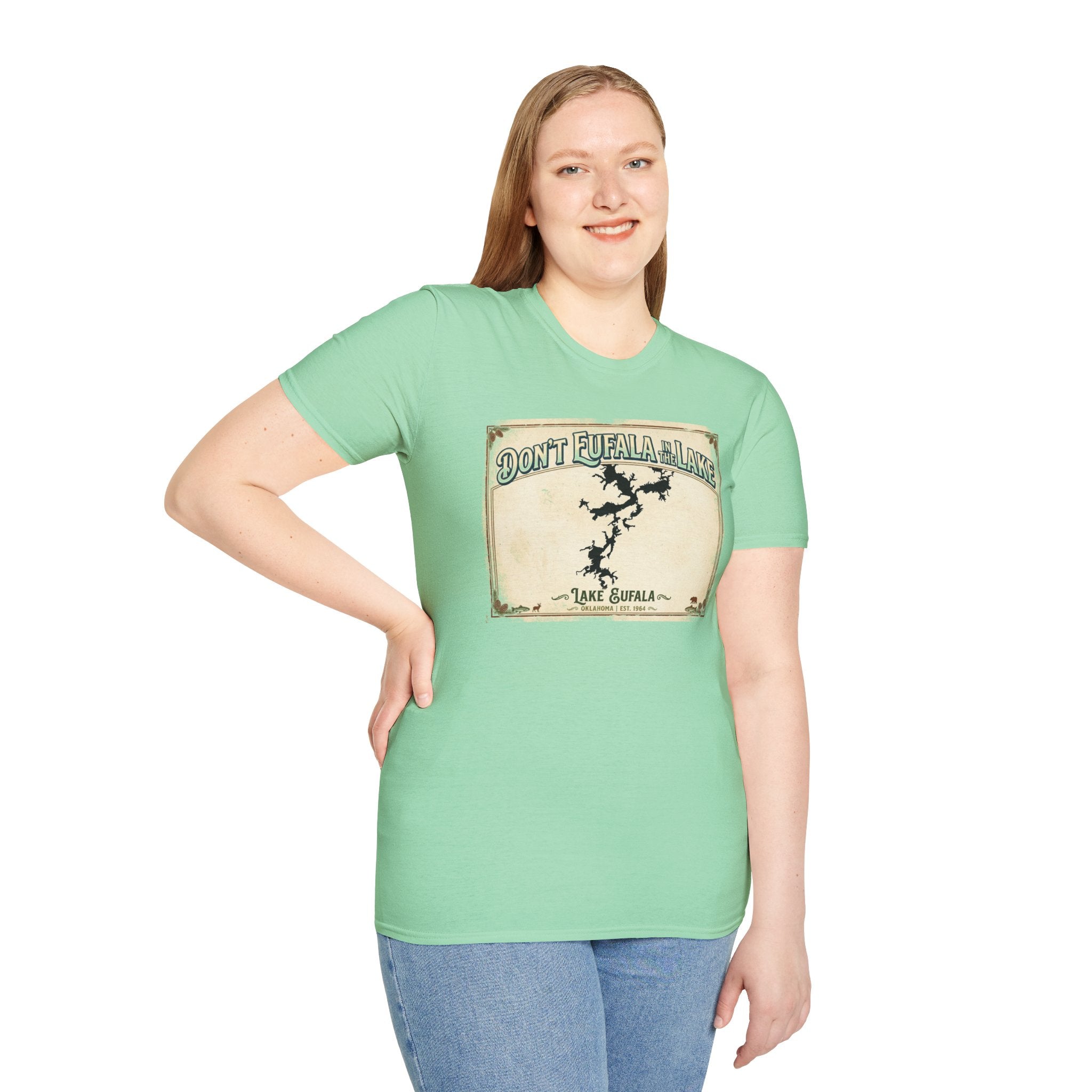 Don’t Eufala in the Lake T-Shirt — Vintage Lake Map Tee