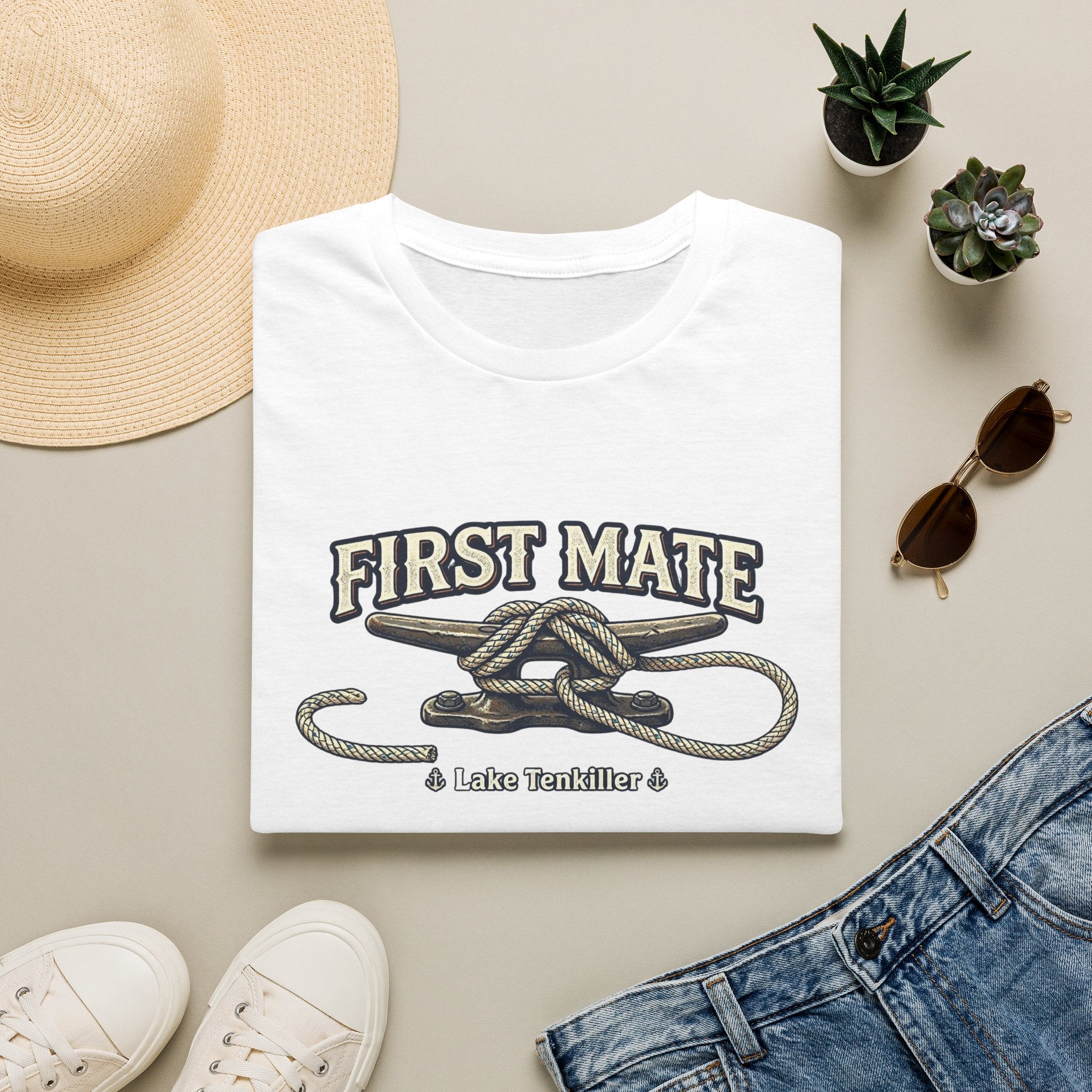 First Mate T-Shirt – Nautical Knot Crew Shirt (Lake Tankiller)