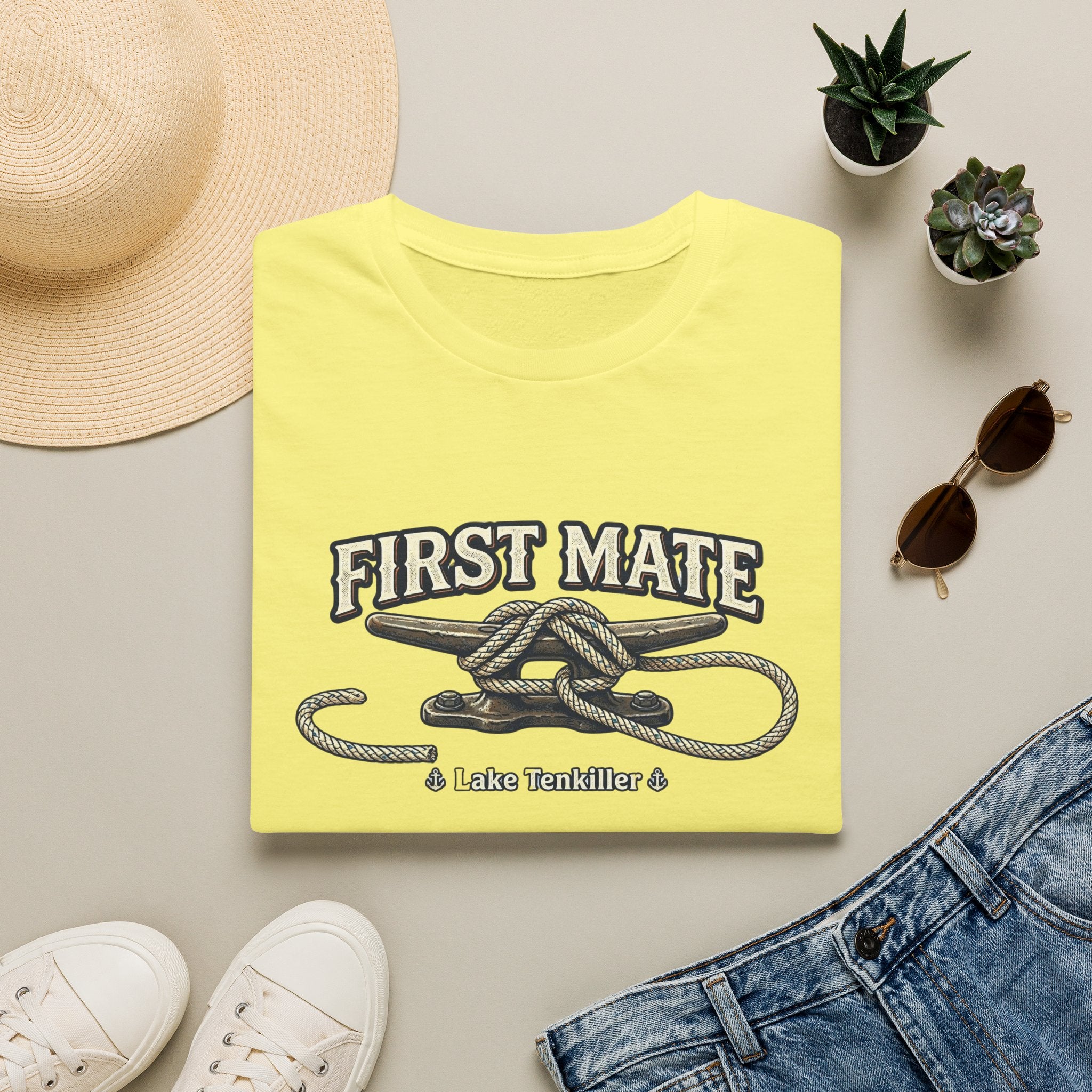 First Mate T-Shirt – Nautical Knot Crew Shirt (Lake Tankiller)