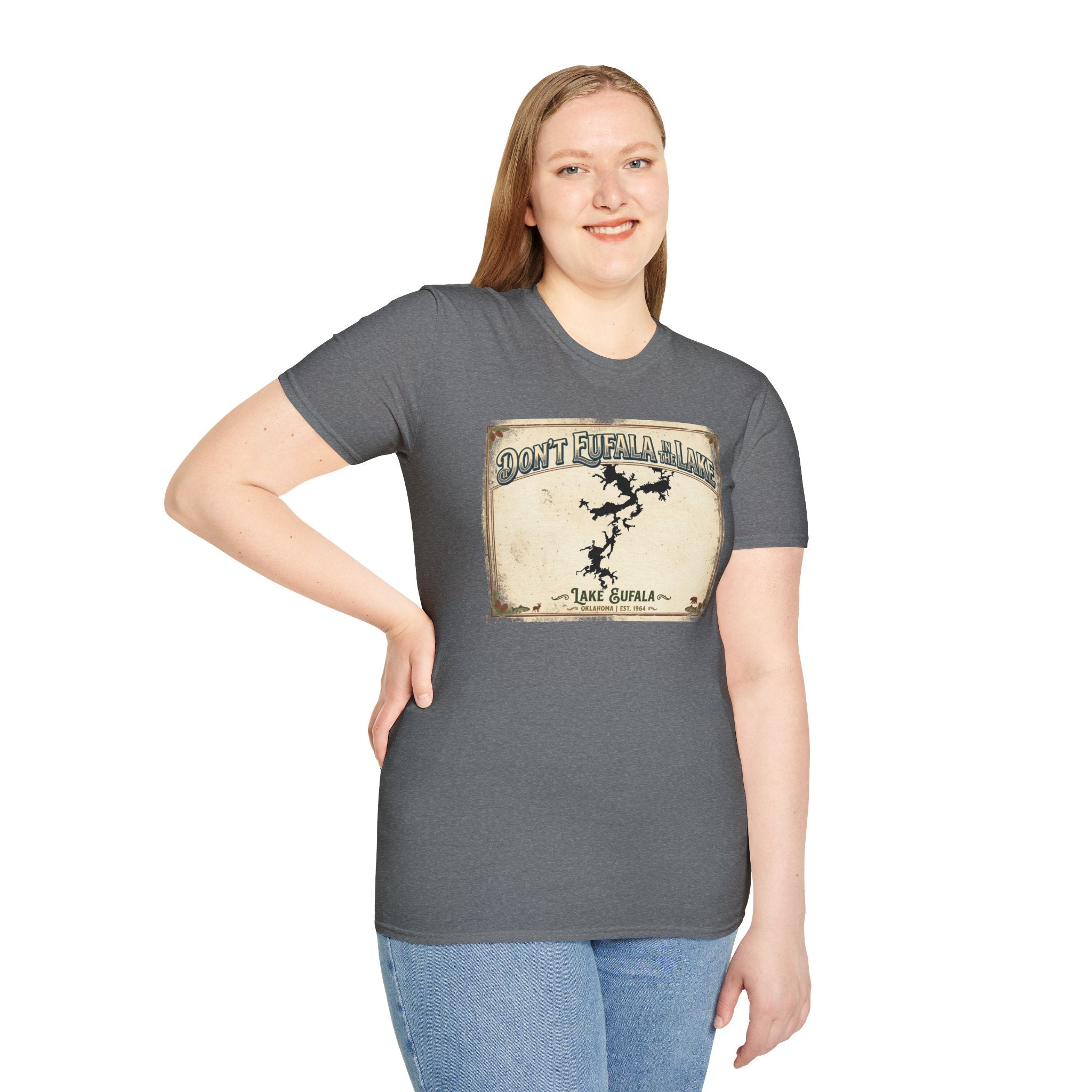Don’t Eufala in the Lake T-Shirt — Vintage Lake Map Tee