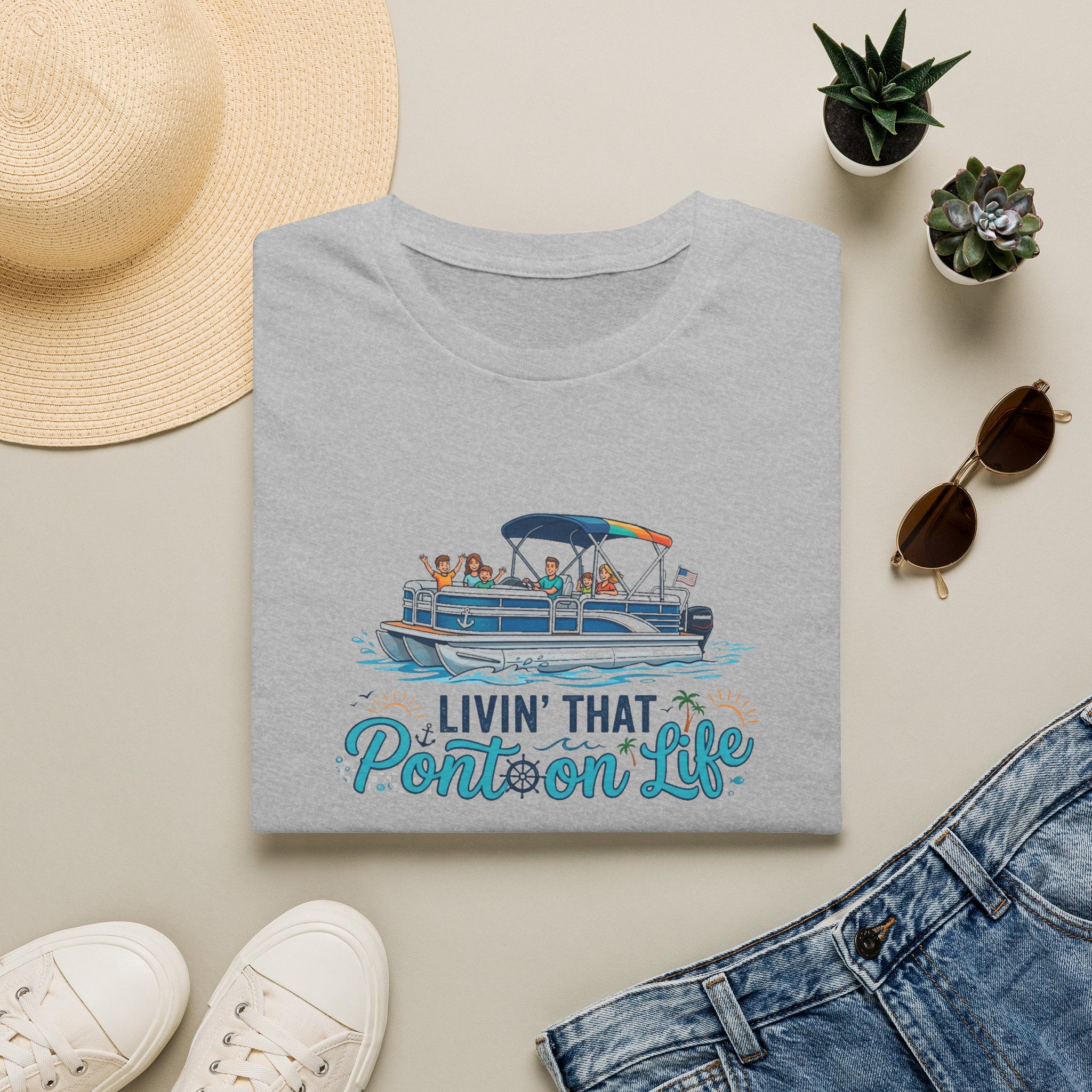 Pontoon Life T-Shirt — "Livin' That Pontoon Life" Boating Tee
