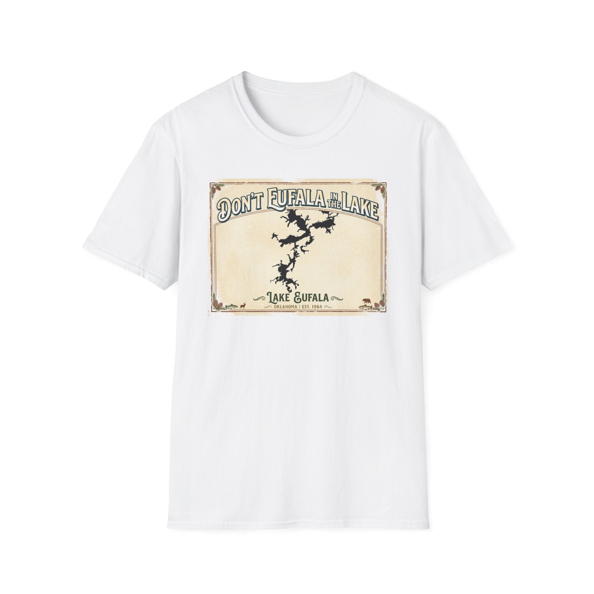Don’t Eufala in the Lake T-Shirt — Vintage Lake Map Tee