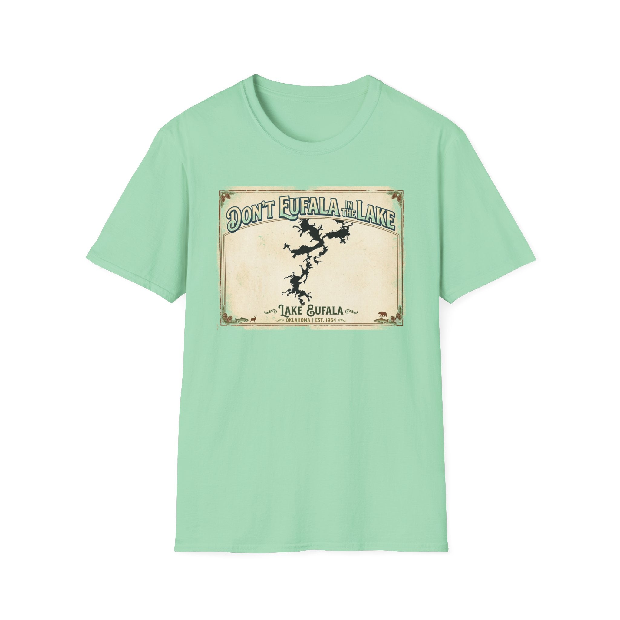 Don’t Eufala in the Lake T-Shirt — Vintage Lake Map Tee