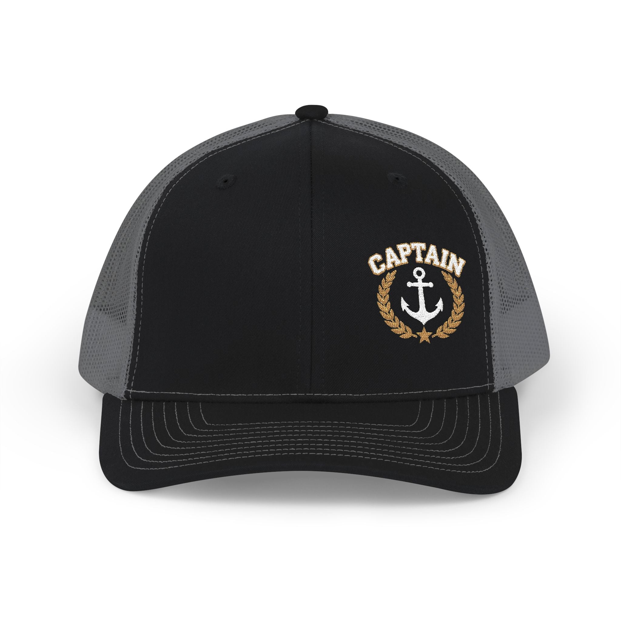 Captain Anchor Trucker Cap - Retro Nautical Snapback Hat