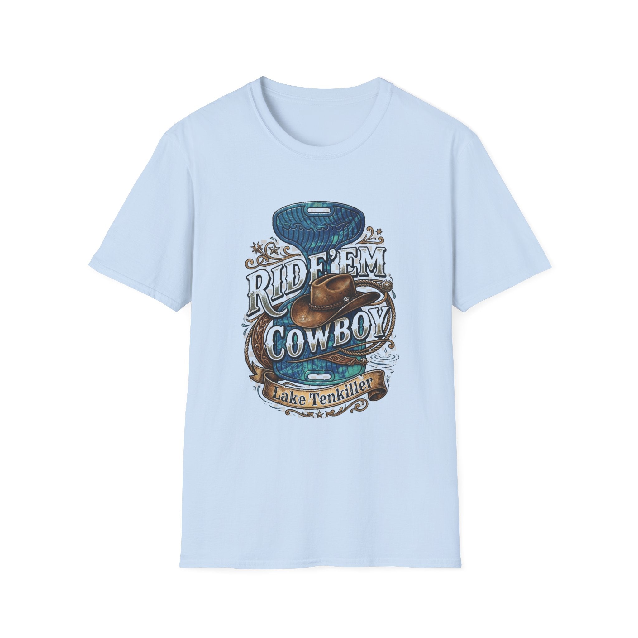 Water Saddle T-Shirt — "Ride 'Em Cowboy" Western Graphic Tee