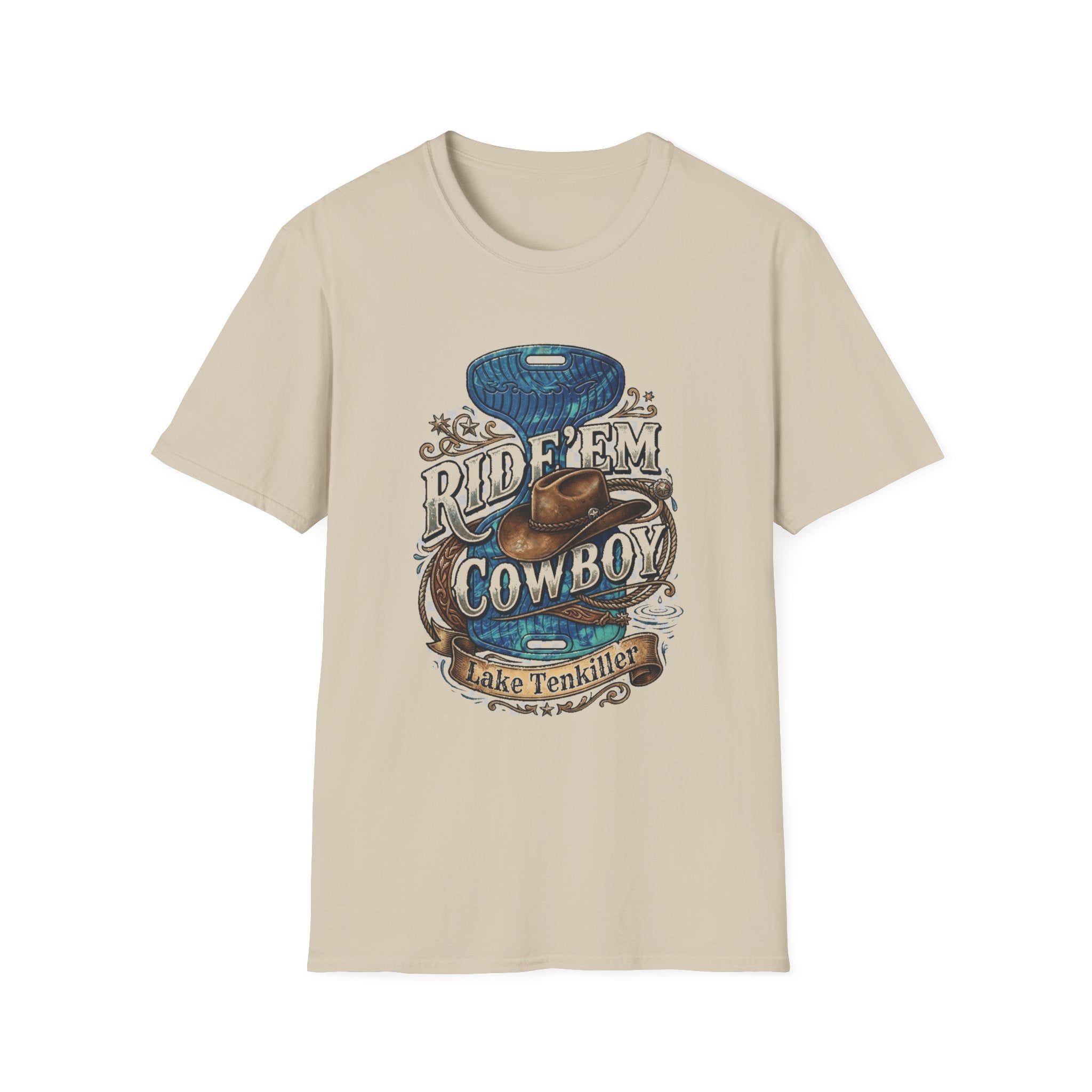 Water Saddle T-Shirt — "Ride 'Em Cowboy" Western Graphic Tee