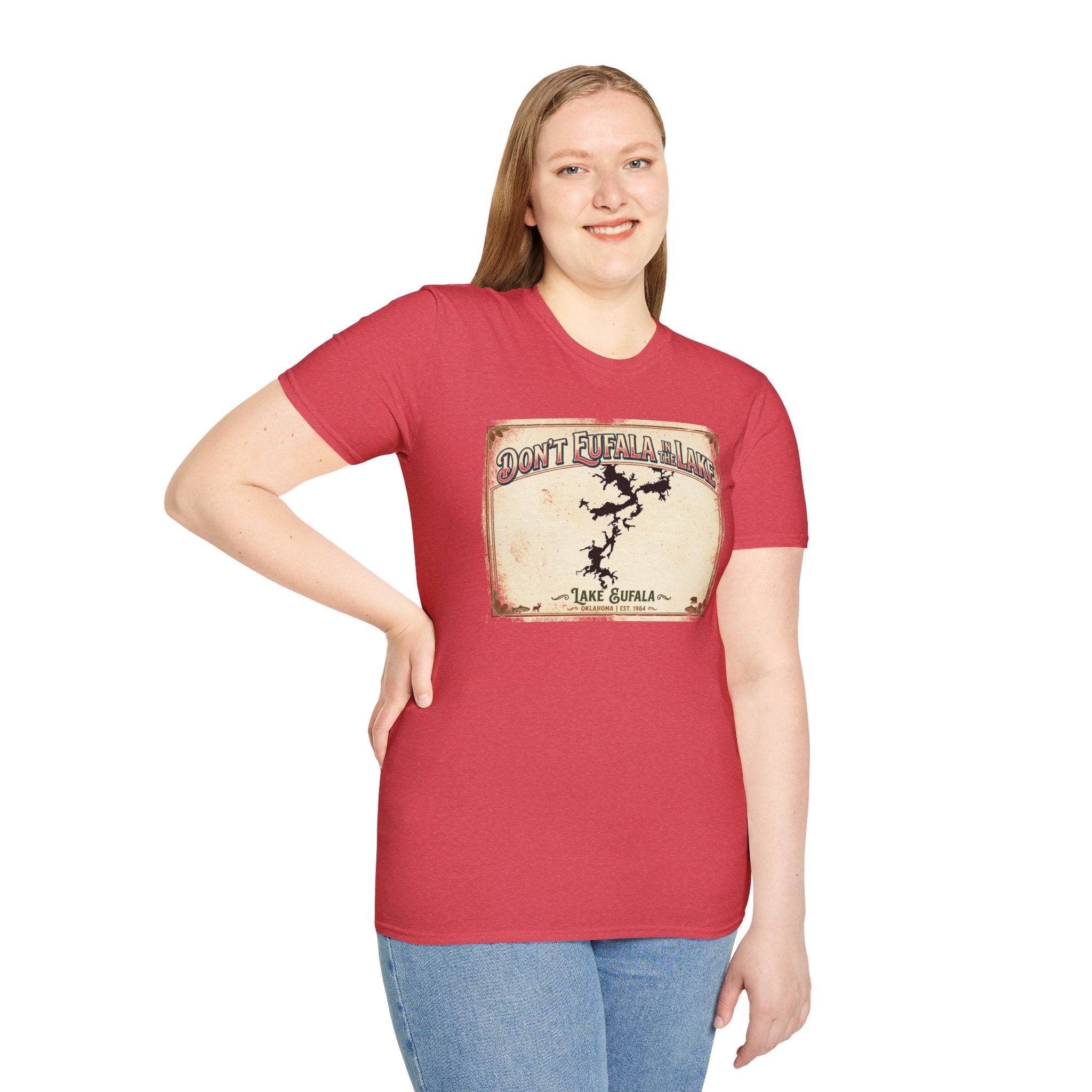 Don’t Eufala in the Lake T-Shirt — Vintage Lake Map Tee