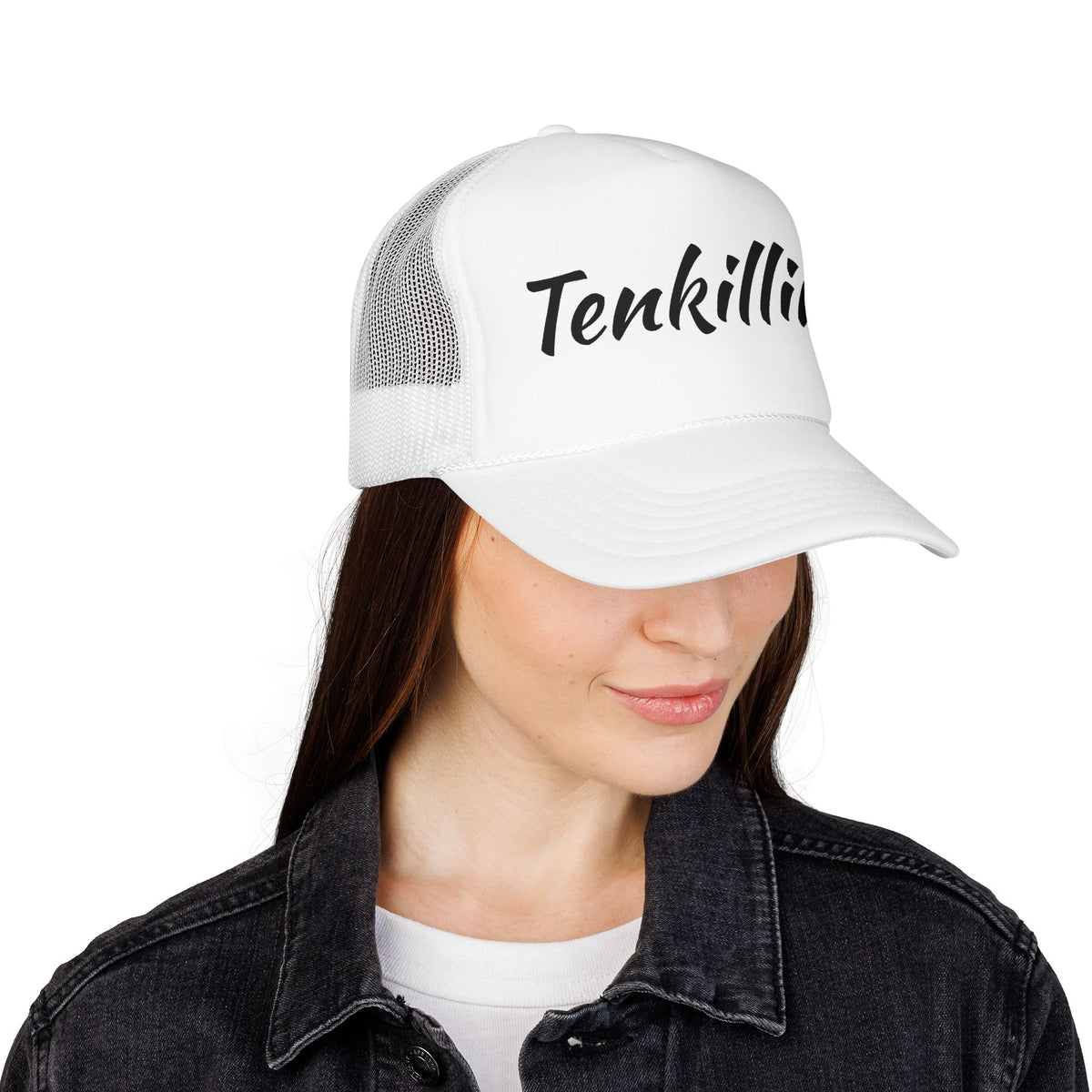 Tenkillinit Trucker Hat hat — worn by model