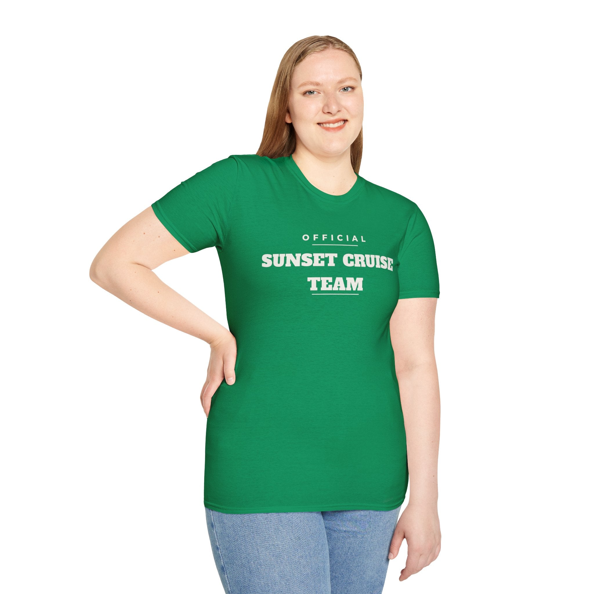 Sunset Cruise Team T-Shirt — 'Official' Crew Tee for Beach, Boat & Vacation