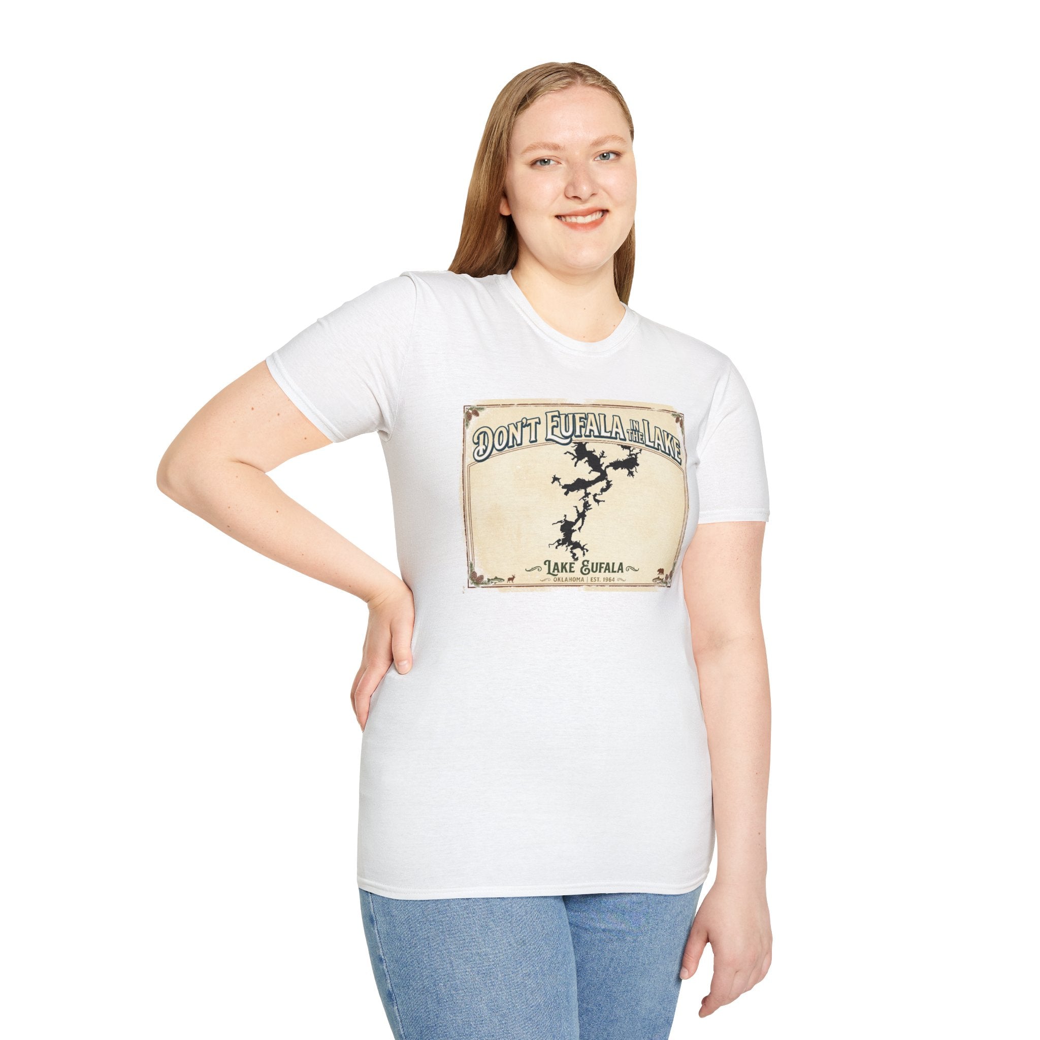 Don’t Eufala in the Lake T-Shirt — Vintage Lake Map Tee