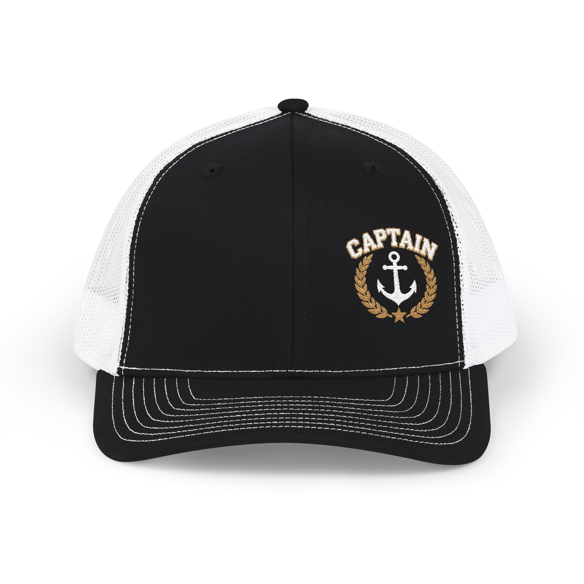 Captain Anchor Trucker Cap - Retro Nautical Snapback Hat