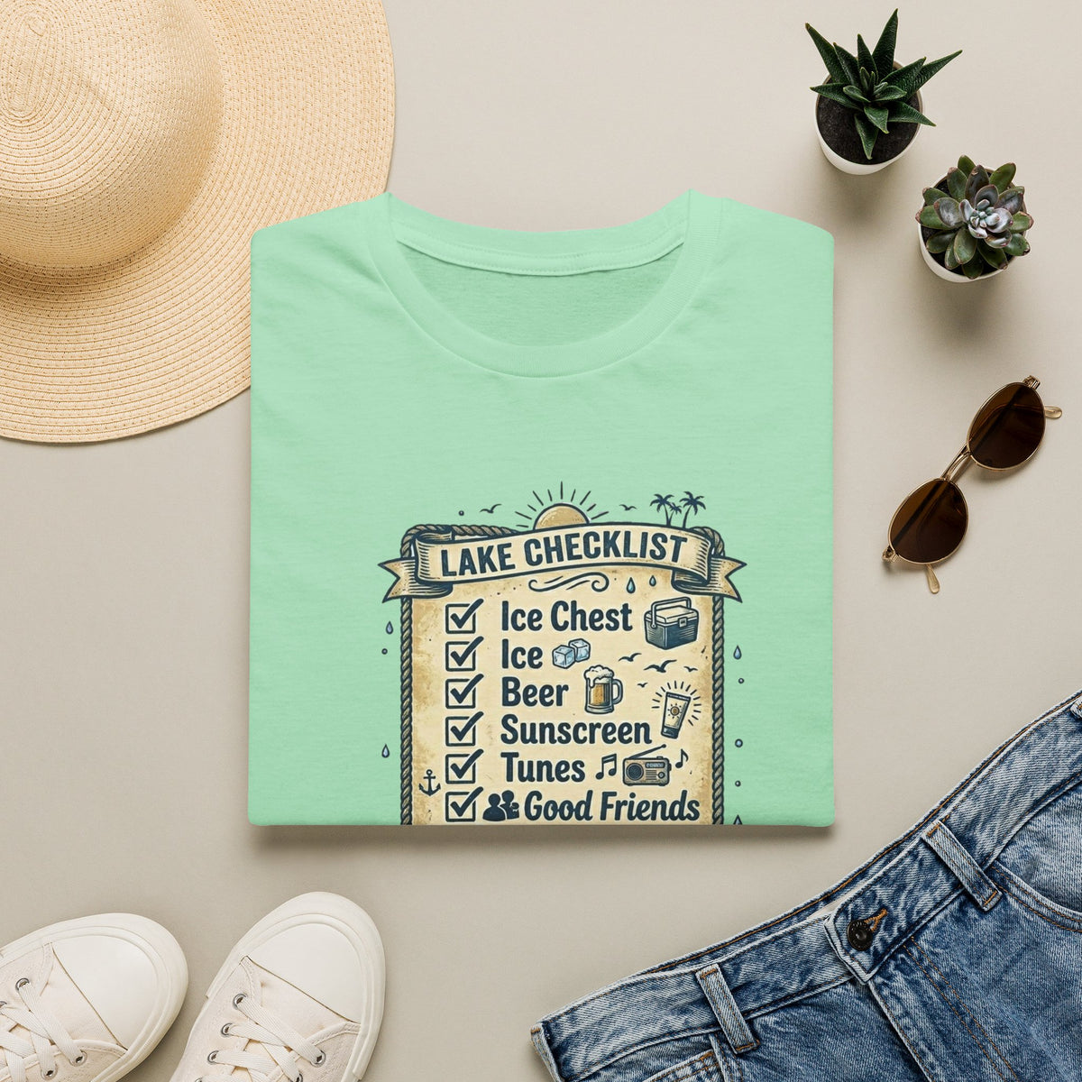 Unisex Softstyle T-Shirt t-shirt in Mint Green — worn by model