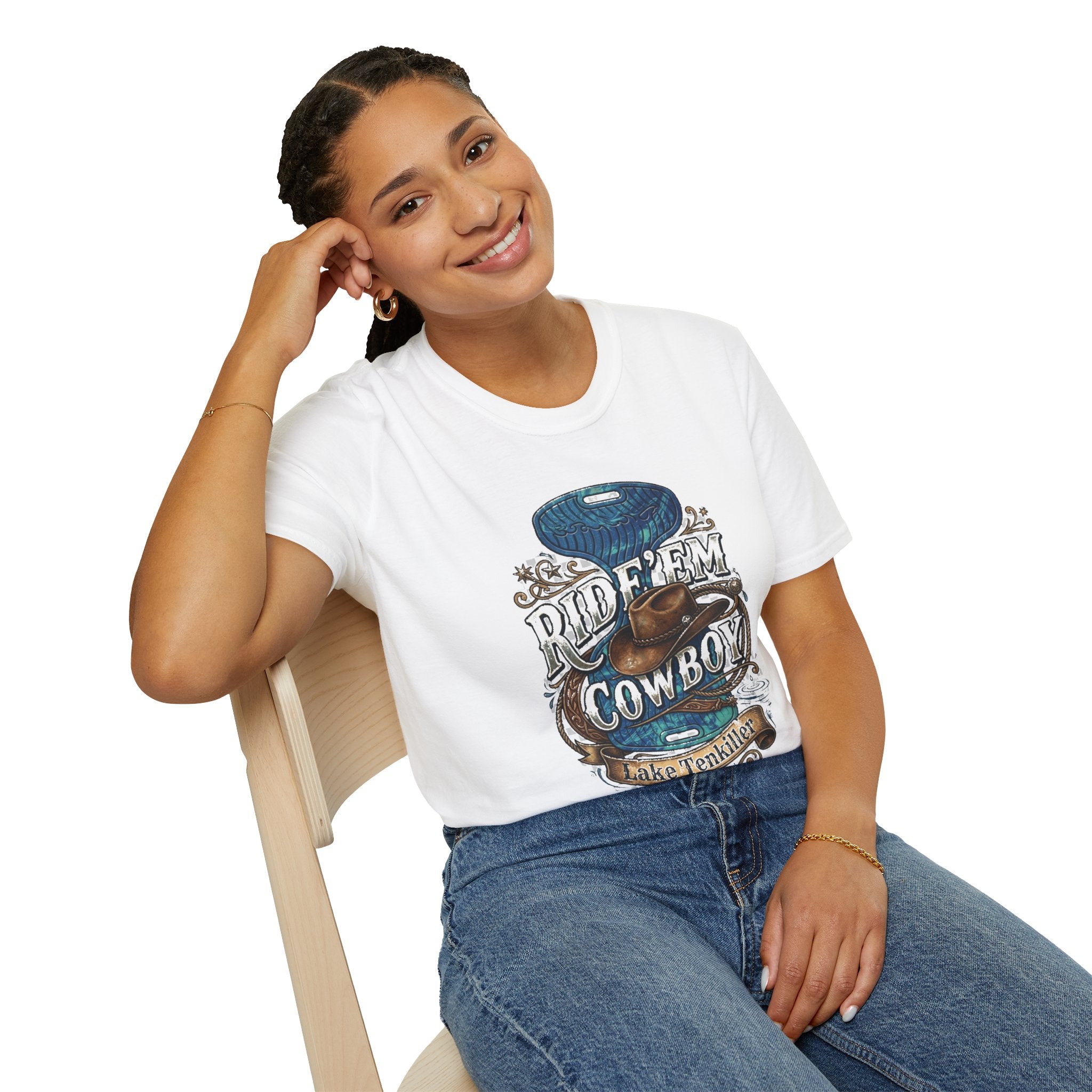 Water Saddle T-Shirt — "Ride 'Em Cowboy" Western Graphic Tee