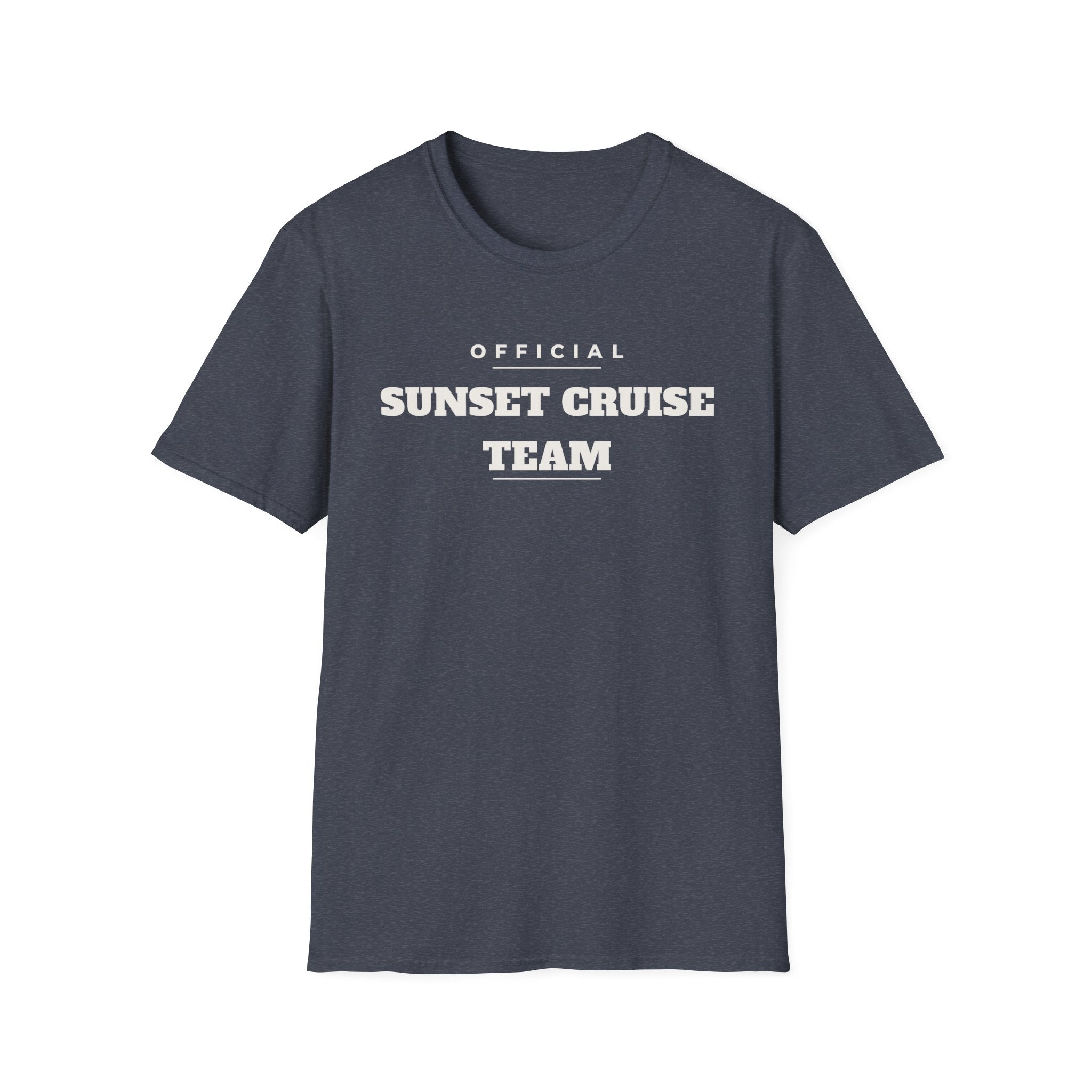 Sunset Cruise Team T-Shirt — 'Official' Crew Tee for Beach, Boat & Vacation