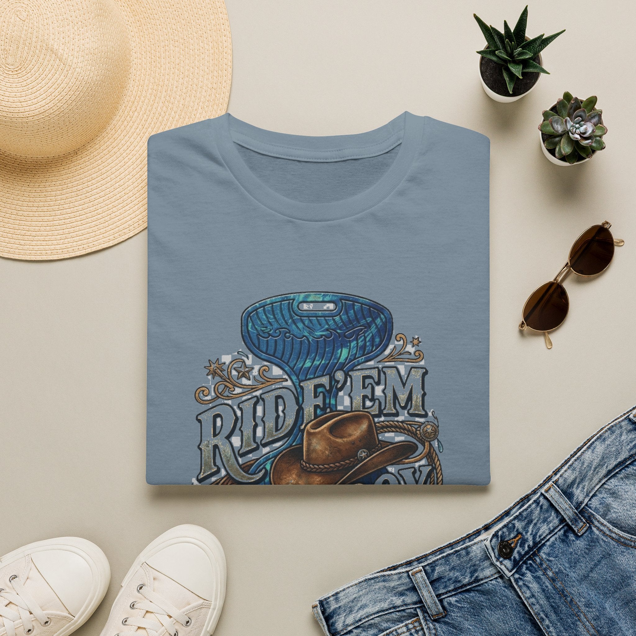 Water Saddle T-Shirt — "Ride 'Em Cowboy" Western Graphic Tee