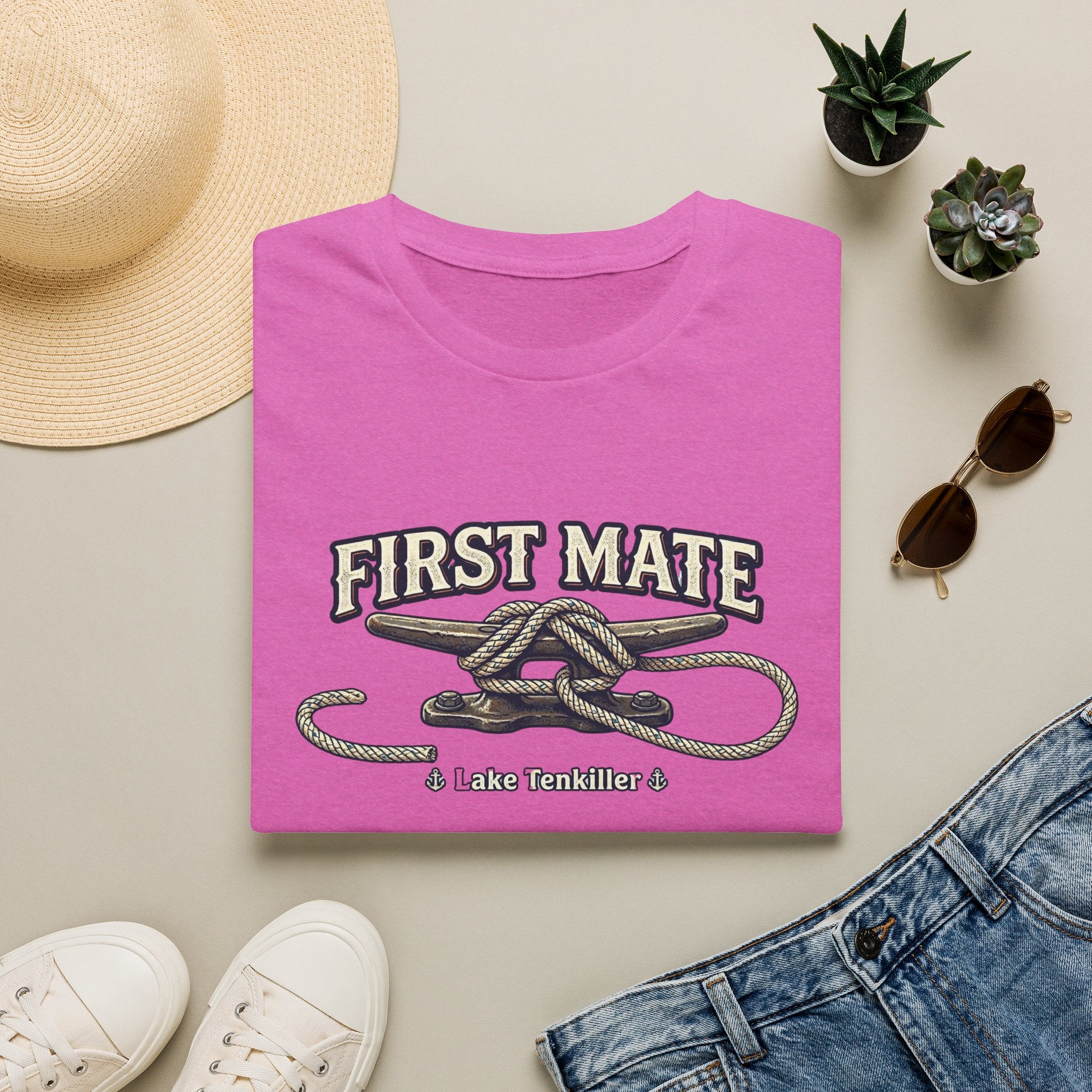 First Mate T-Shirt – Nautical Knot Crew Shirt (Lake Tankiller)