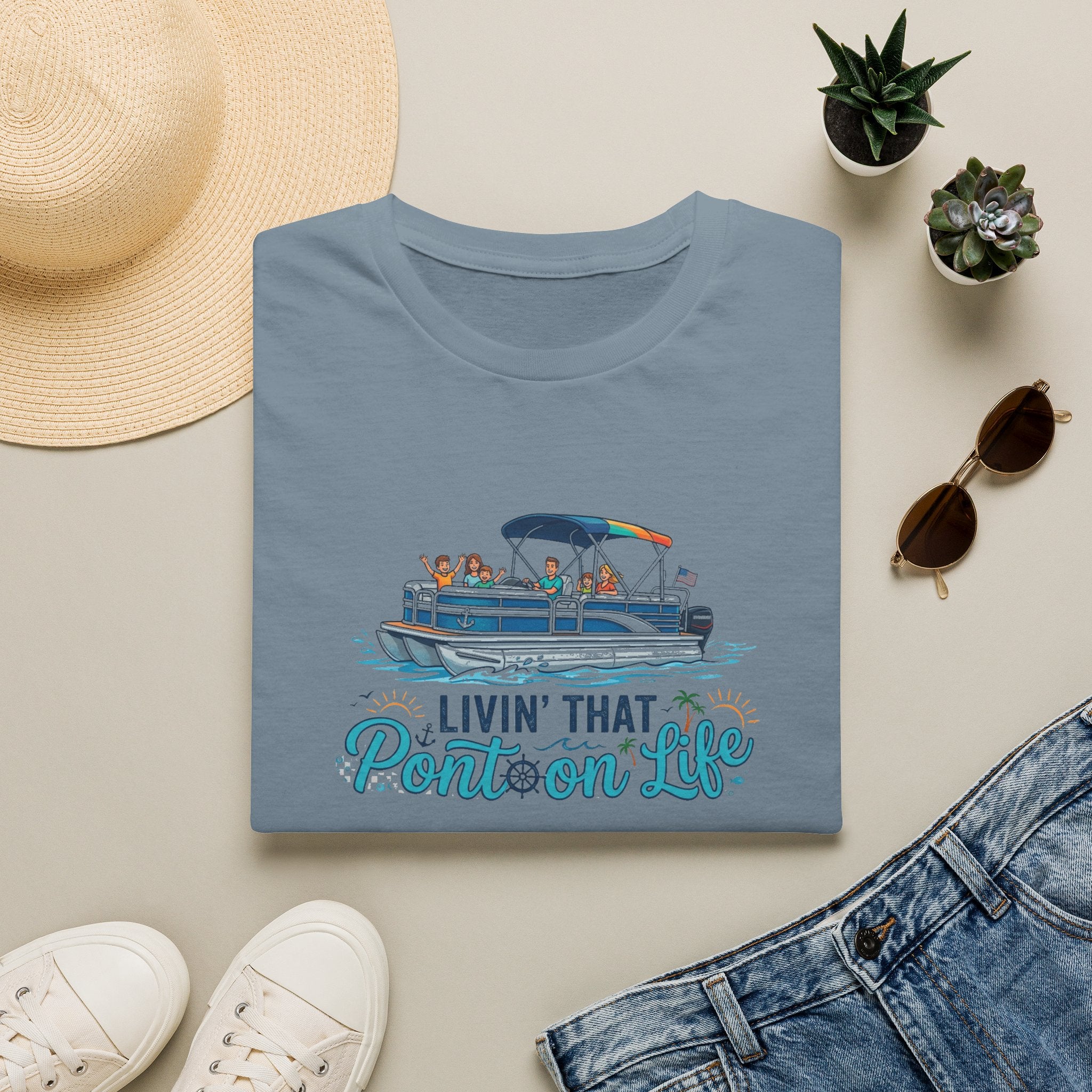 Pontoon Life T-Shirt — "Livin' That Pontoon Life" Boating Tee